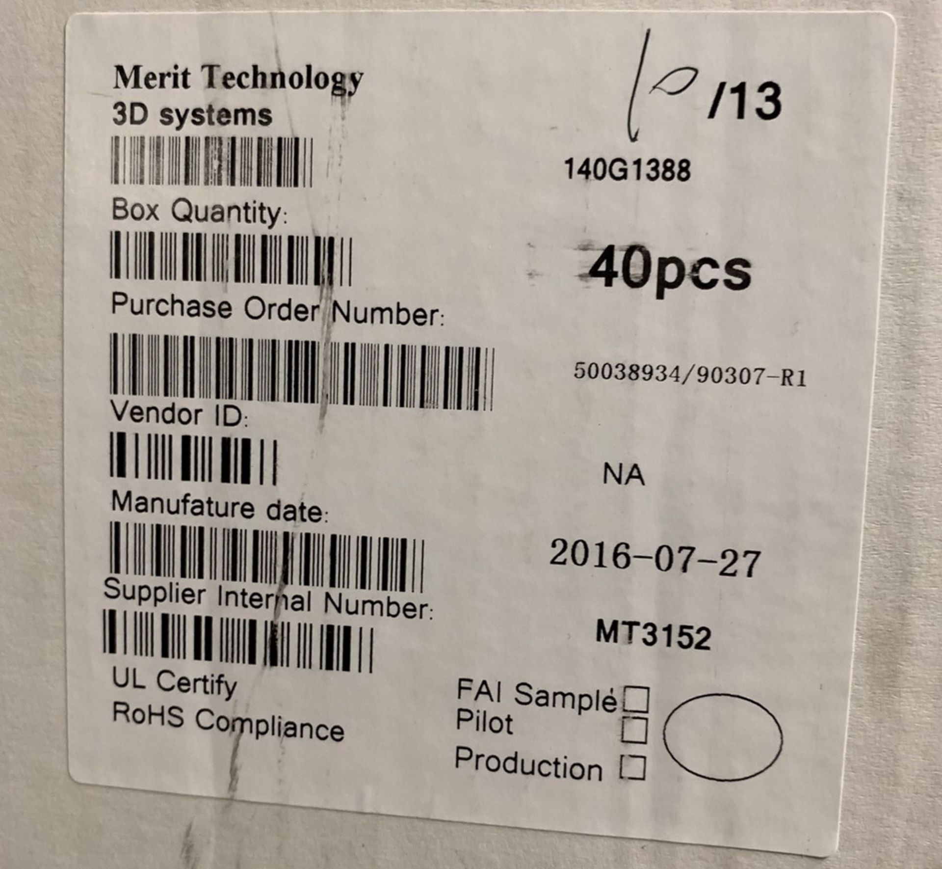 Lot of (6) Boxes of Merit Technology/3D Systems Plastic Laboratory Bowls, 40 pcs per box - Image 2 of 3