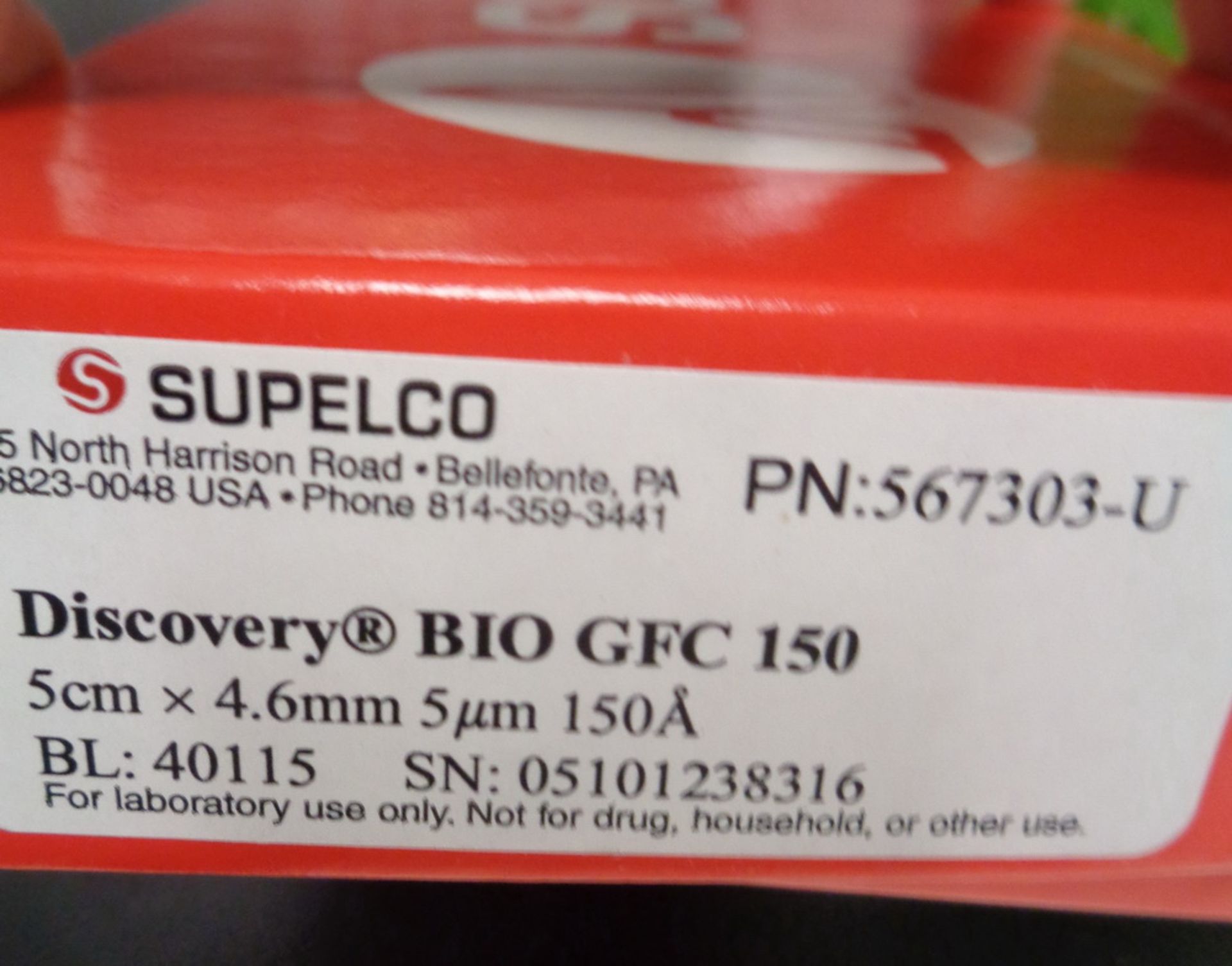 Supelco Discovery Bio GFC 150 HPLC Column, 5cm x 4.6mm, Part # 567303-U