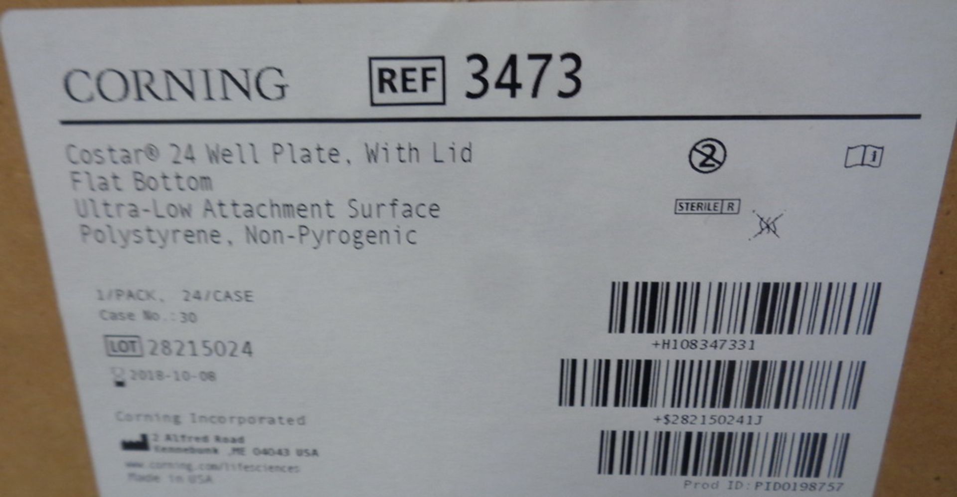 Box of Corning Costar 24 Well Plate with lid, flat bottom, ultra-low attachment surface - Image 2 of 2