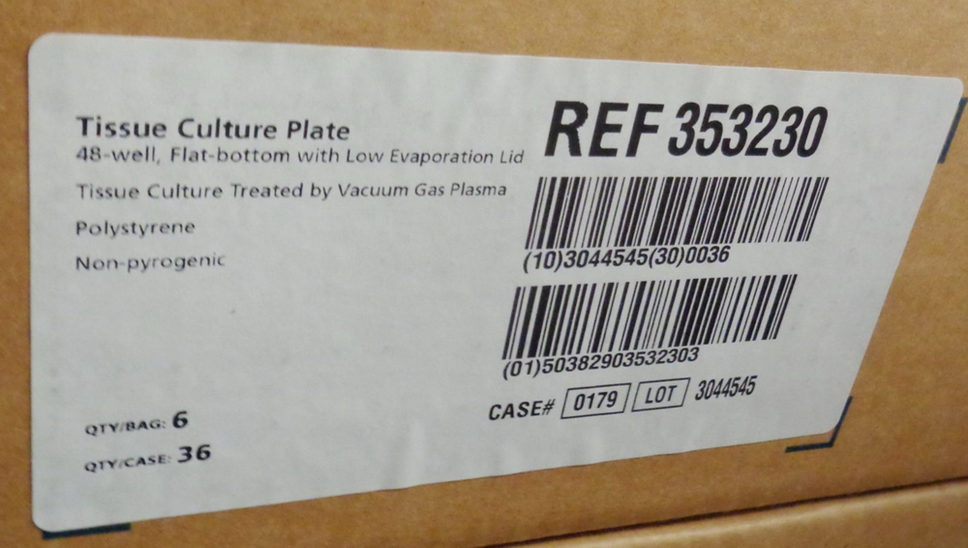 (2) Boxes of BD Falcon Tissue Culture Plates, 48 well, flat bottom, with low evaporation lid - Image 2 of 2