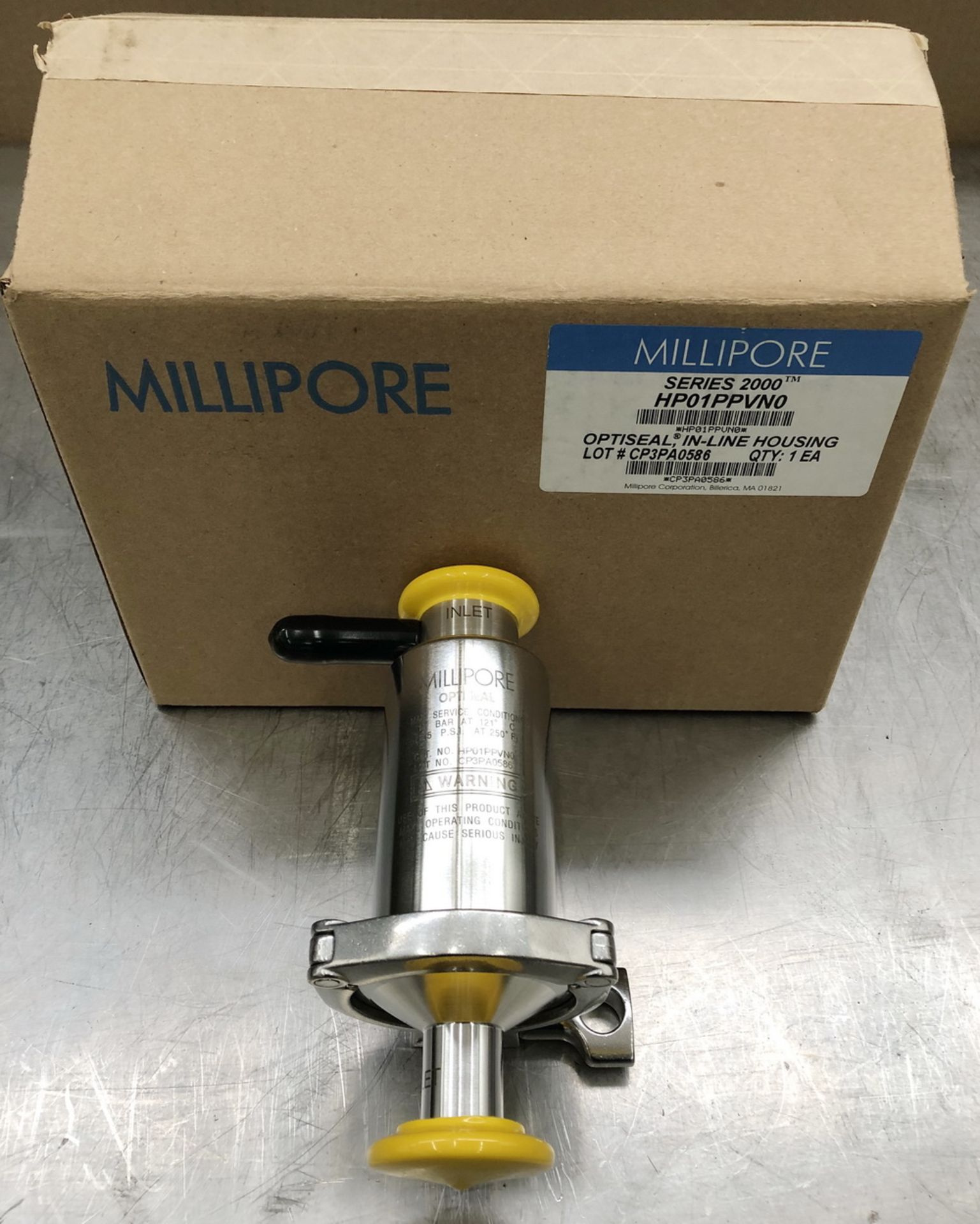 (14) Millipore Series 2000 Stainless Steel Optiseal Inline Housing, Model HP01PPVN0 - Image 4 of 5