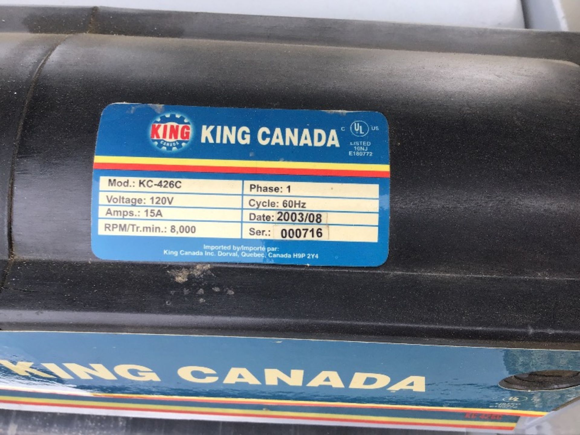 King Canada 110V 12.5in Thickness Planer - Image 3 of 3