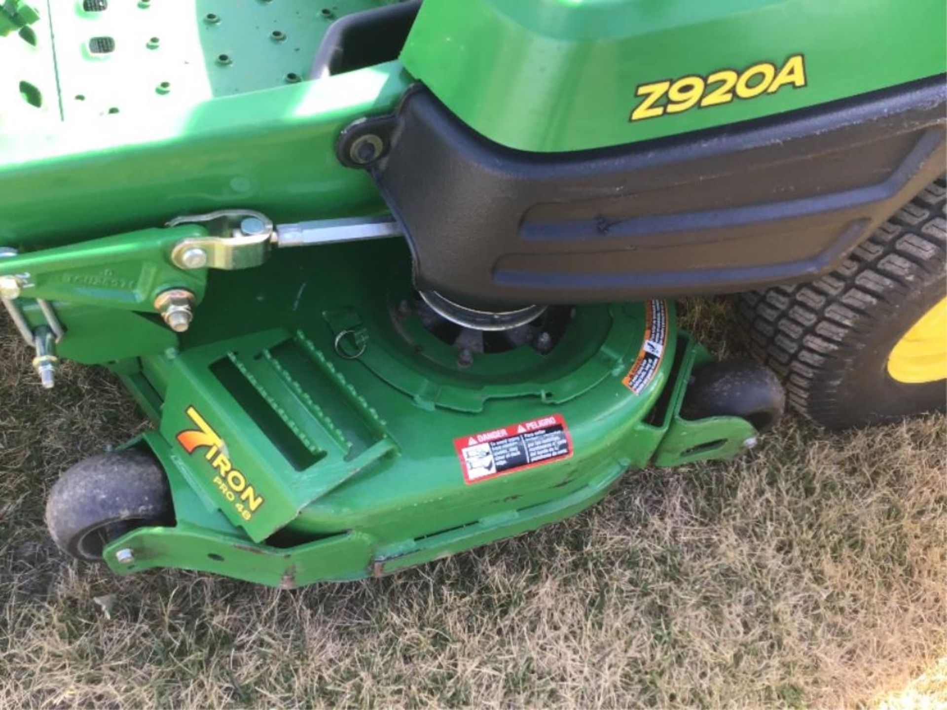 "2012 John Deere Z920A Zero Turn Mower w/Blower & Bagger - Image 7 of 12