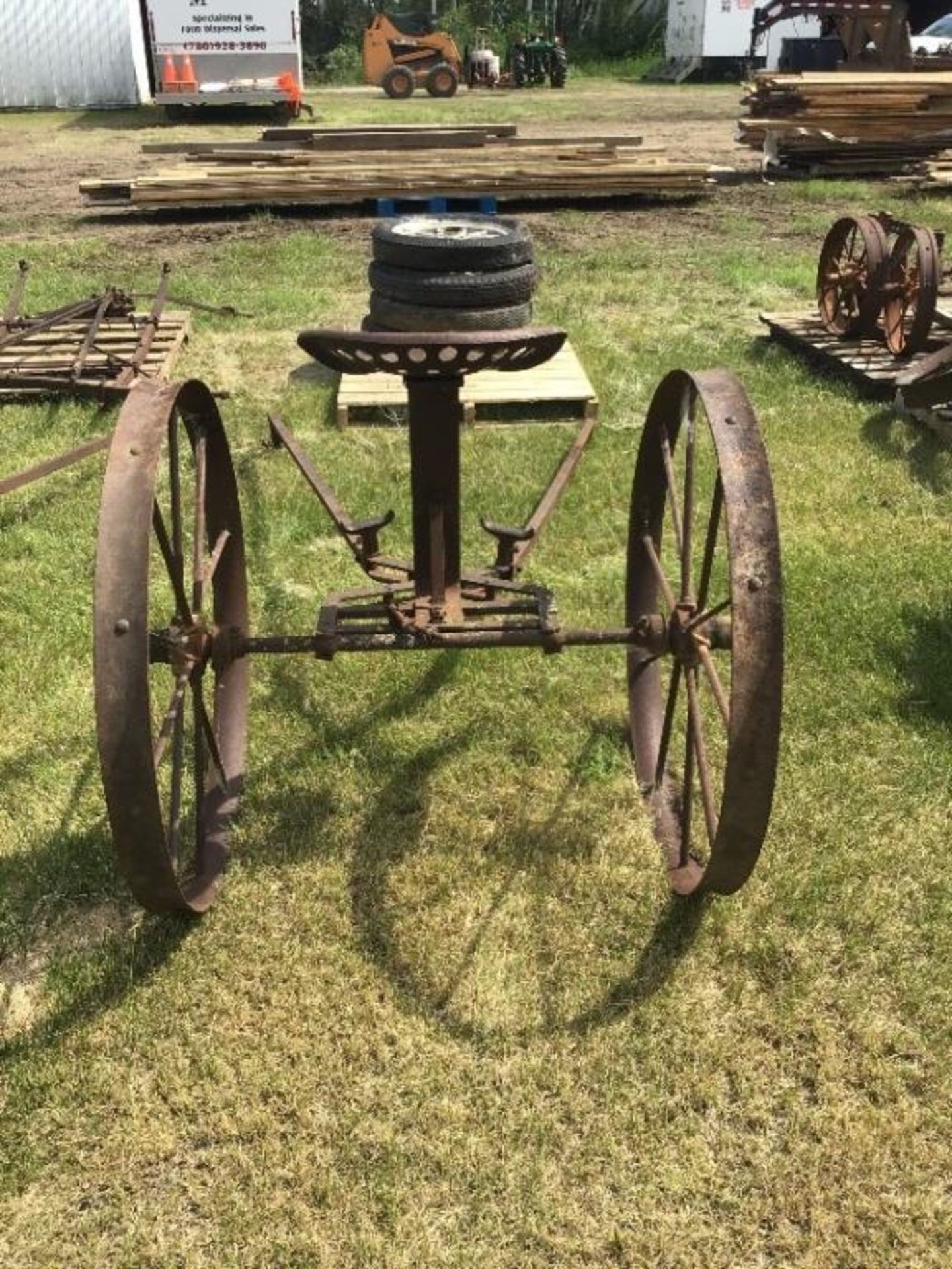 Antique Steel Wheeled Chariot