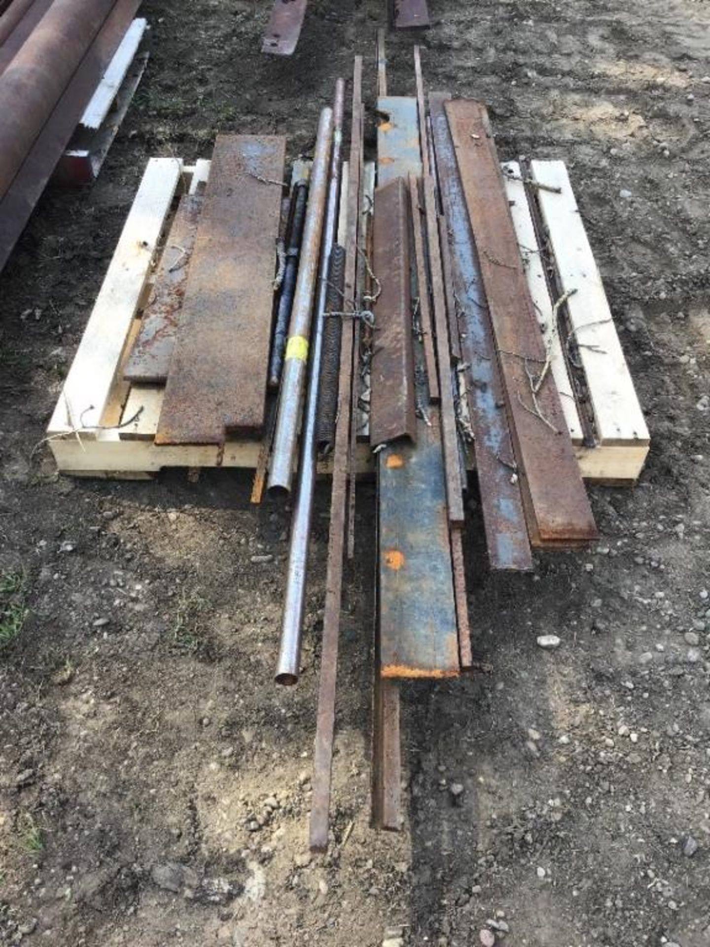 Pallet of Misc Flat Iron Steel & more