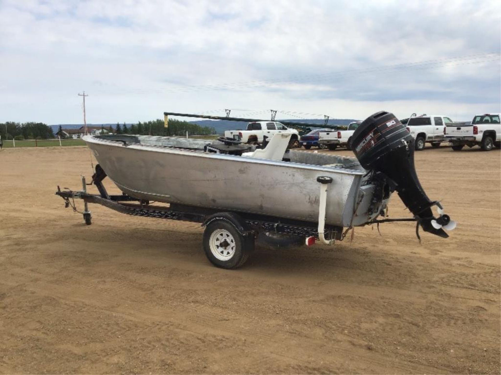 16Ft Aluminum Boat & Trailer w/50hp Mercury 4-Stroke Kicker VIN or Reg Not Available for Boat & - Image 2 of 11