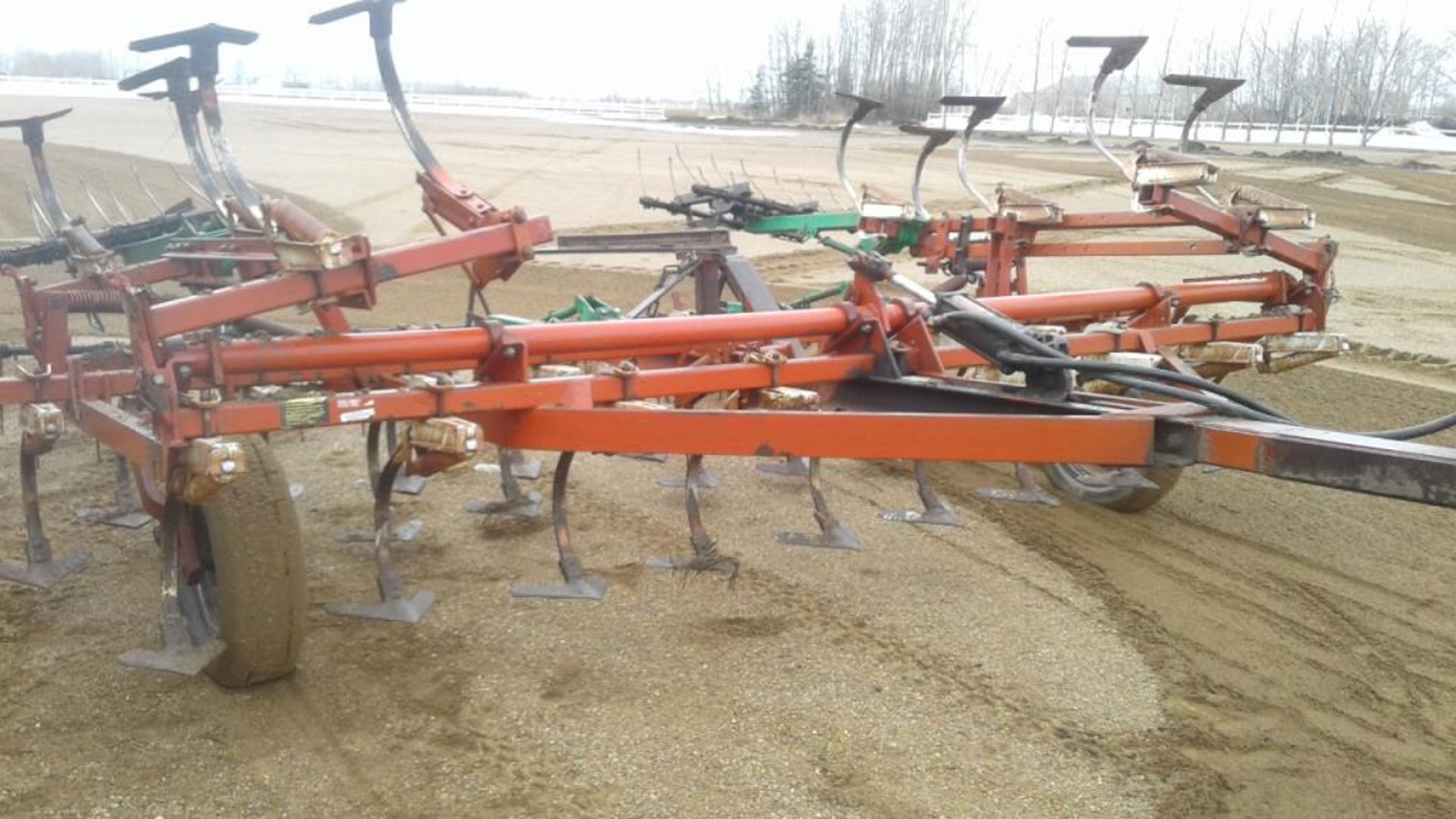International 19Ft Cultivator Mounted Spring Tooth Harrows, Rear Hitch