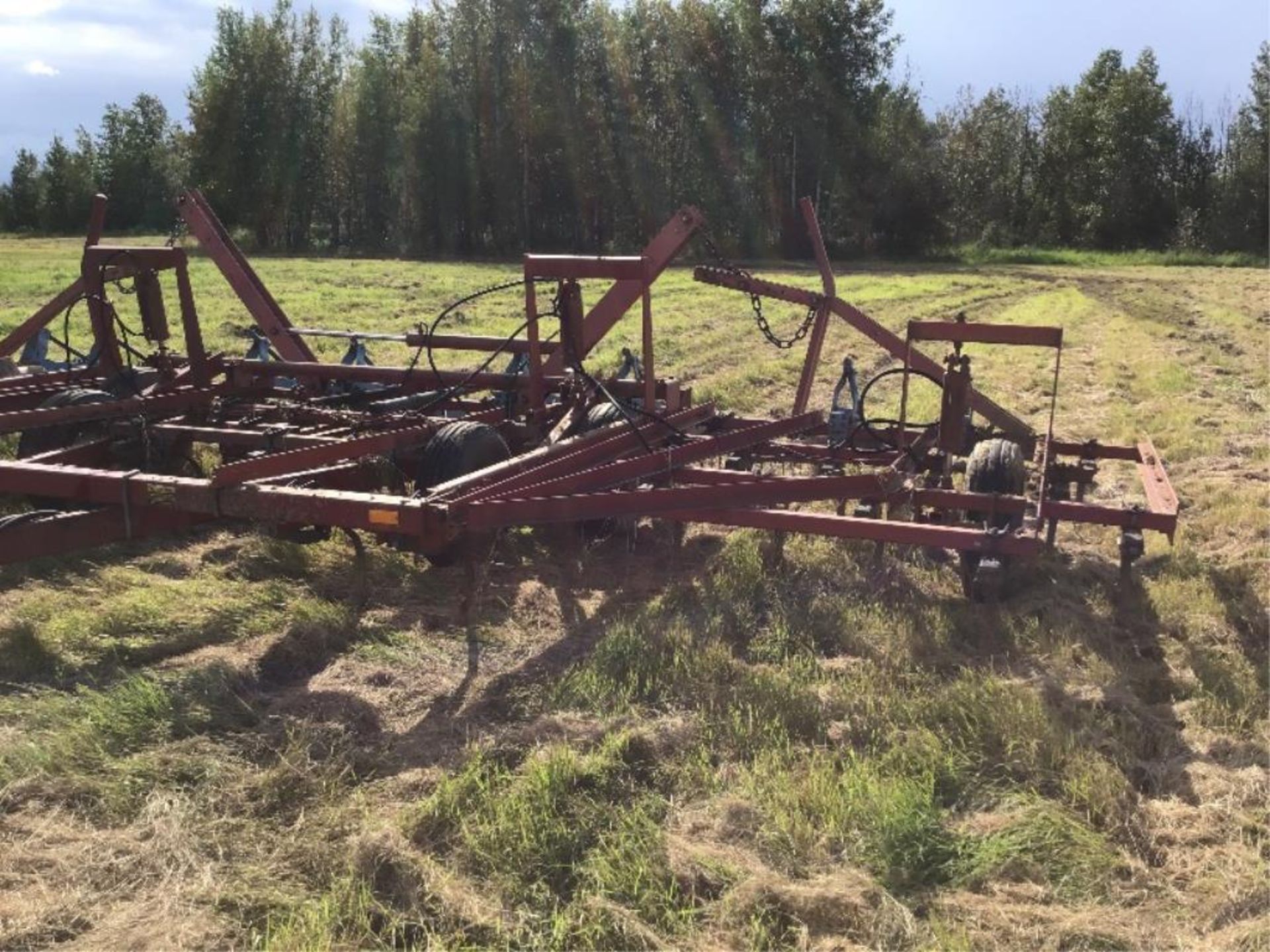 29Ft IH 4500 Vibrashank Cultivator Mounted Harrows, Rear Hitch, 6in spacing, 9in Sweeps - Image 2 of 8