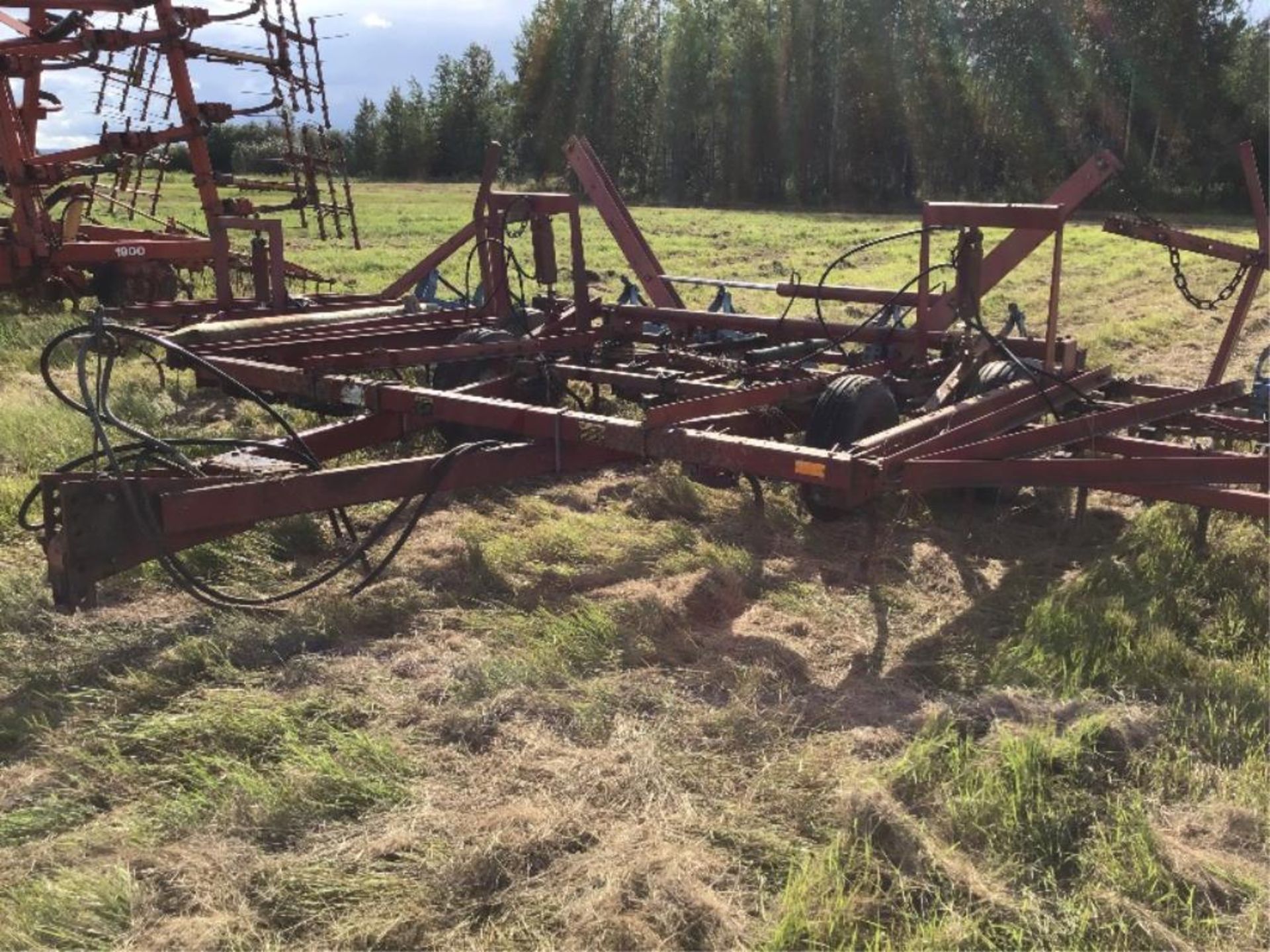 29Ft IH 4500 Vibrashank Cultivator Mounted Harrows, Rear Hitch, 6in spacing, 9in Sweeps - Image 3 of 8