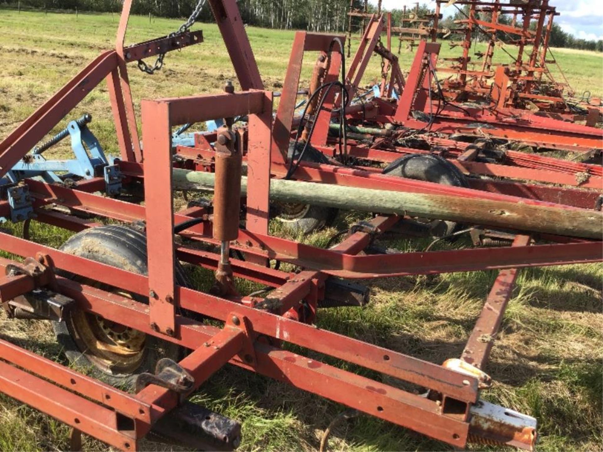 29Ft IH 4500 Vibrashank Cultivator Mounted Harrows, Rear Hitch, 6in spacing, 9in Sweeps - Image 8 of 8