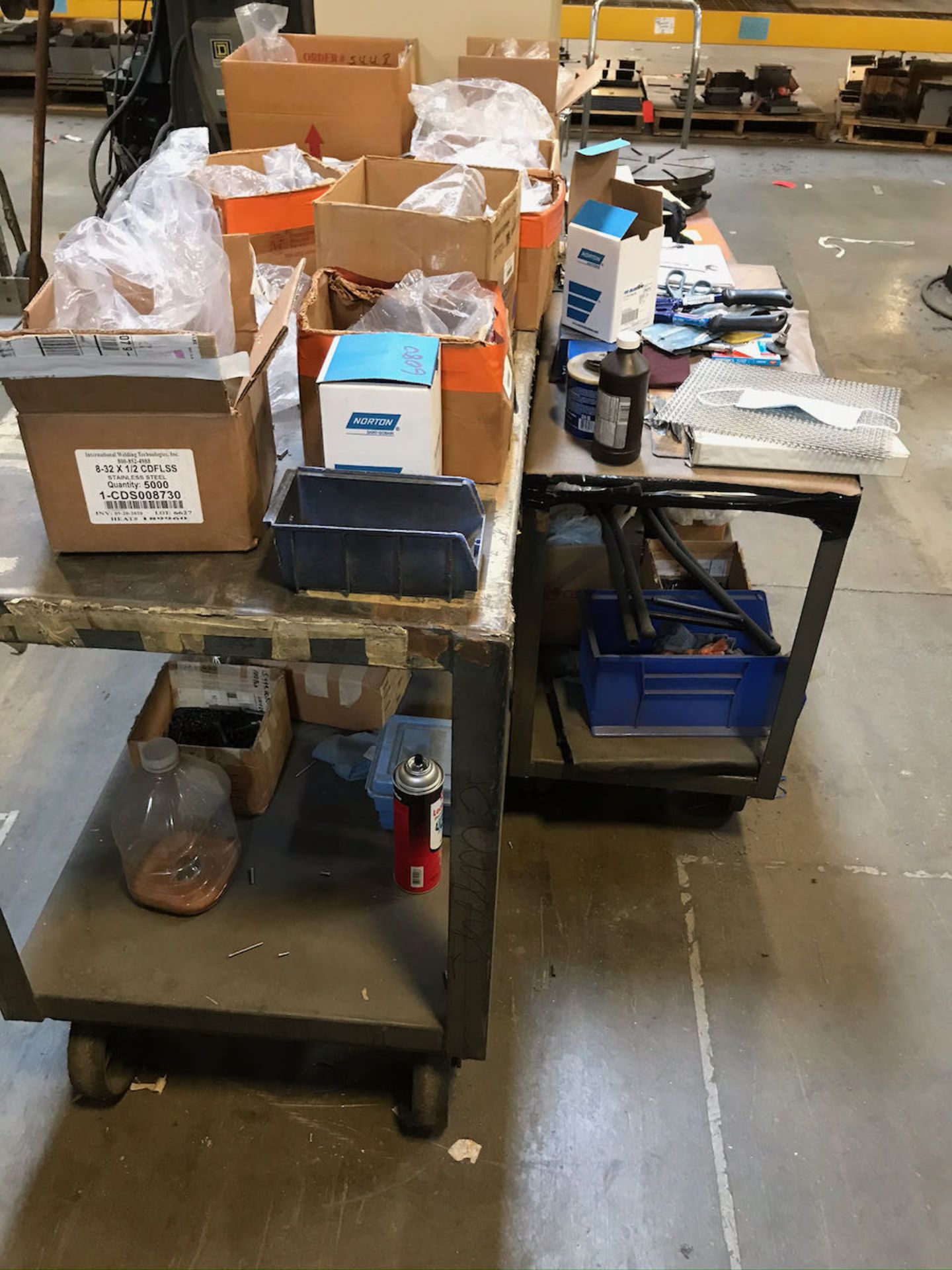 2 carts with misc. parts