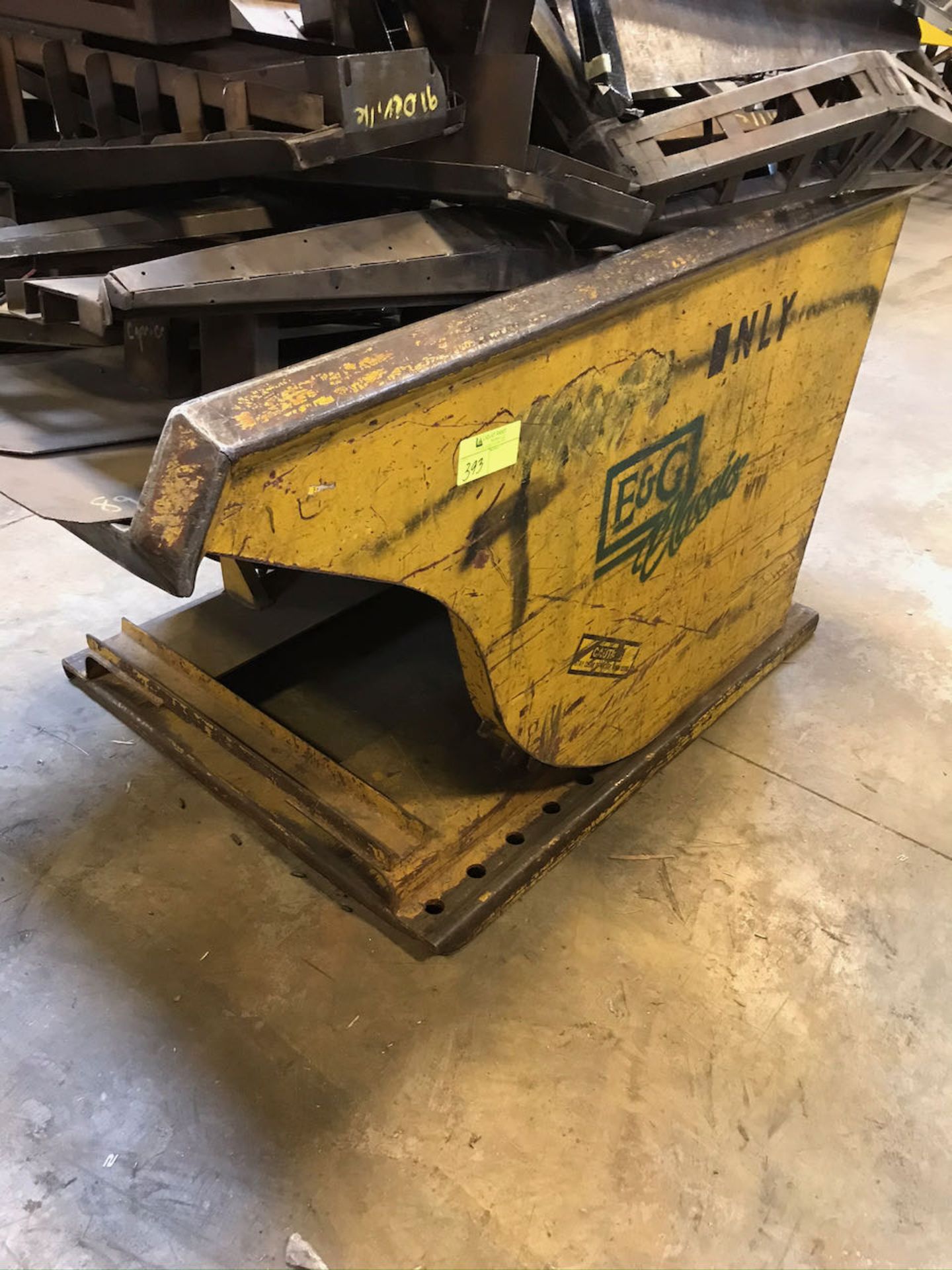 Yellow dump bin scrap not included