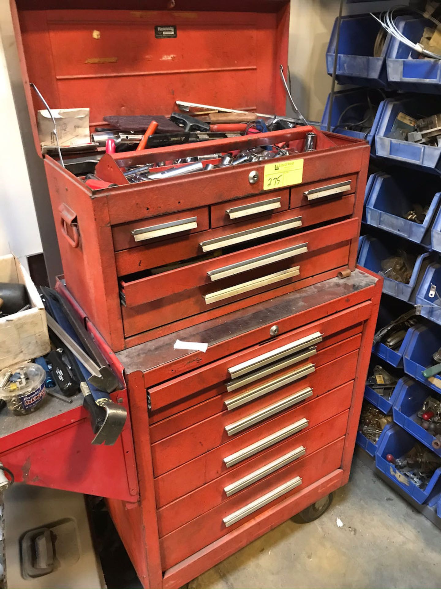 Tool cabinet with contents