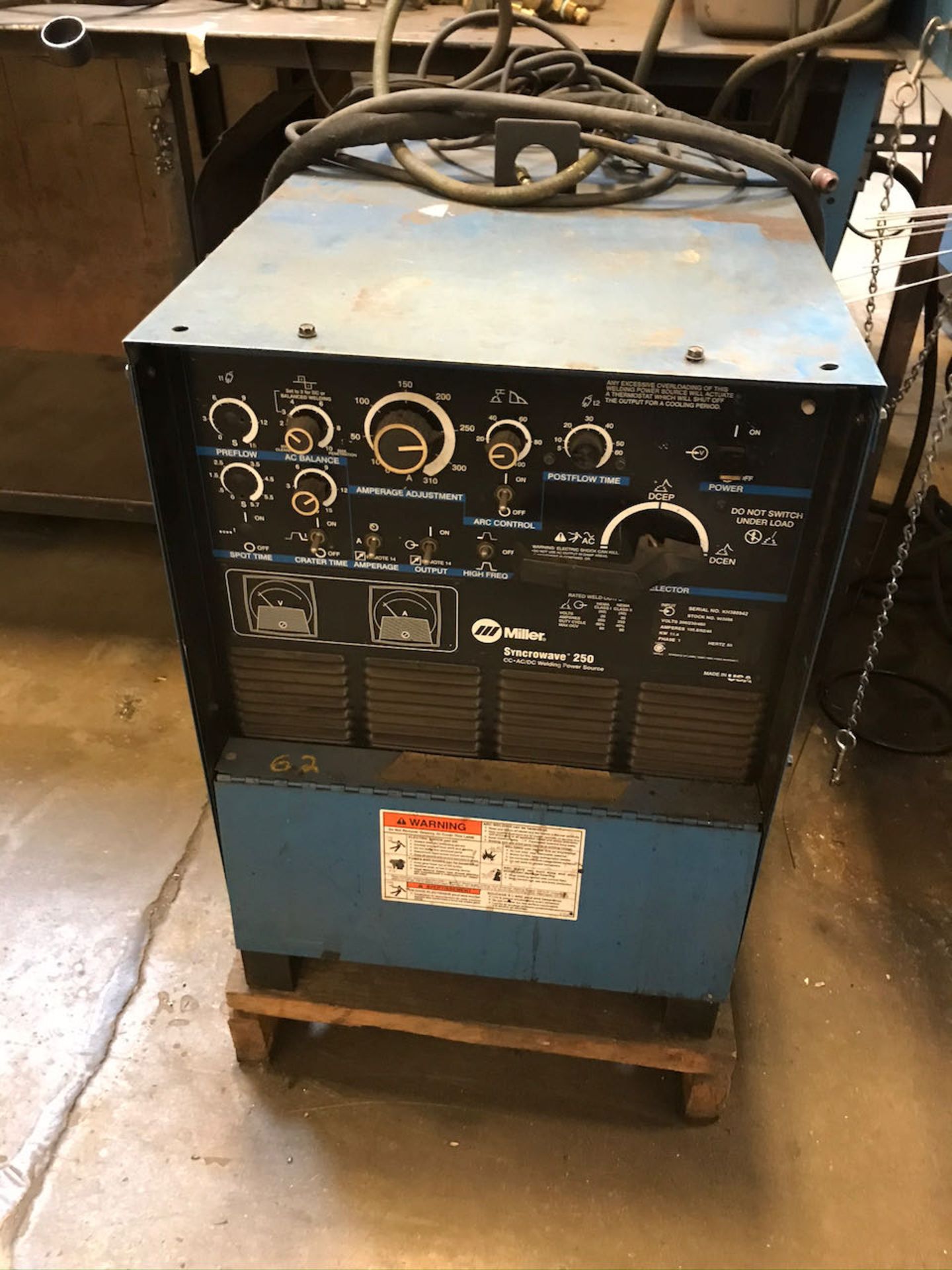 Miller Syncrowave 250 with Bernard 2500ss cooling system with work station
