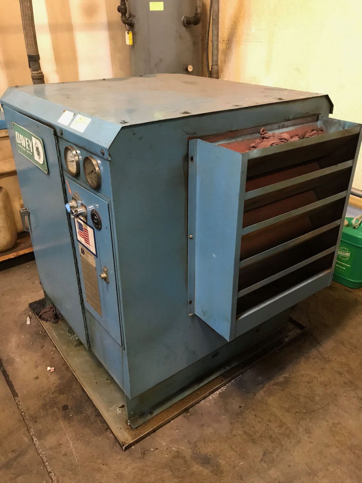 Davey Rotary Screw Air Compressor & Airtek Model 408Q Aftercooler - Image 2 of 2