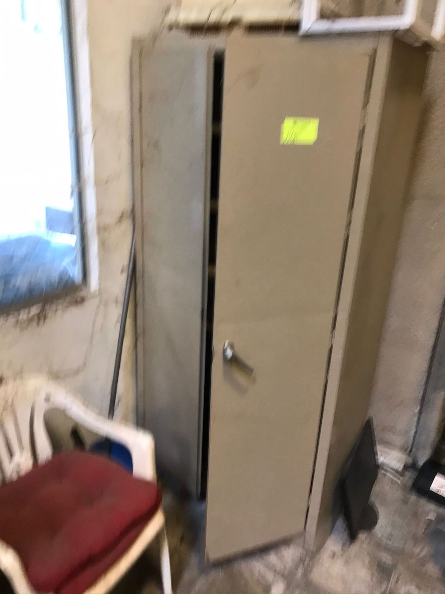 Metal cabinet with misc. parts