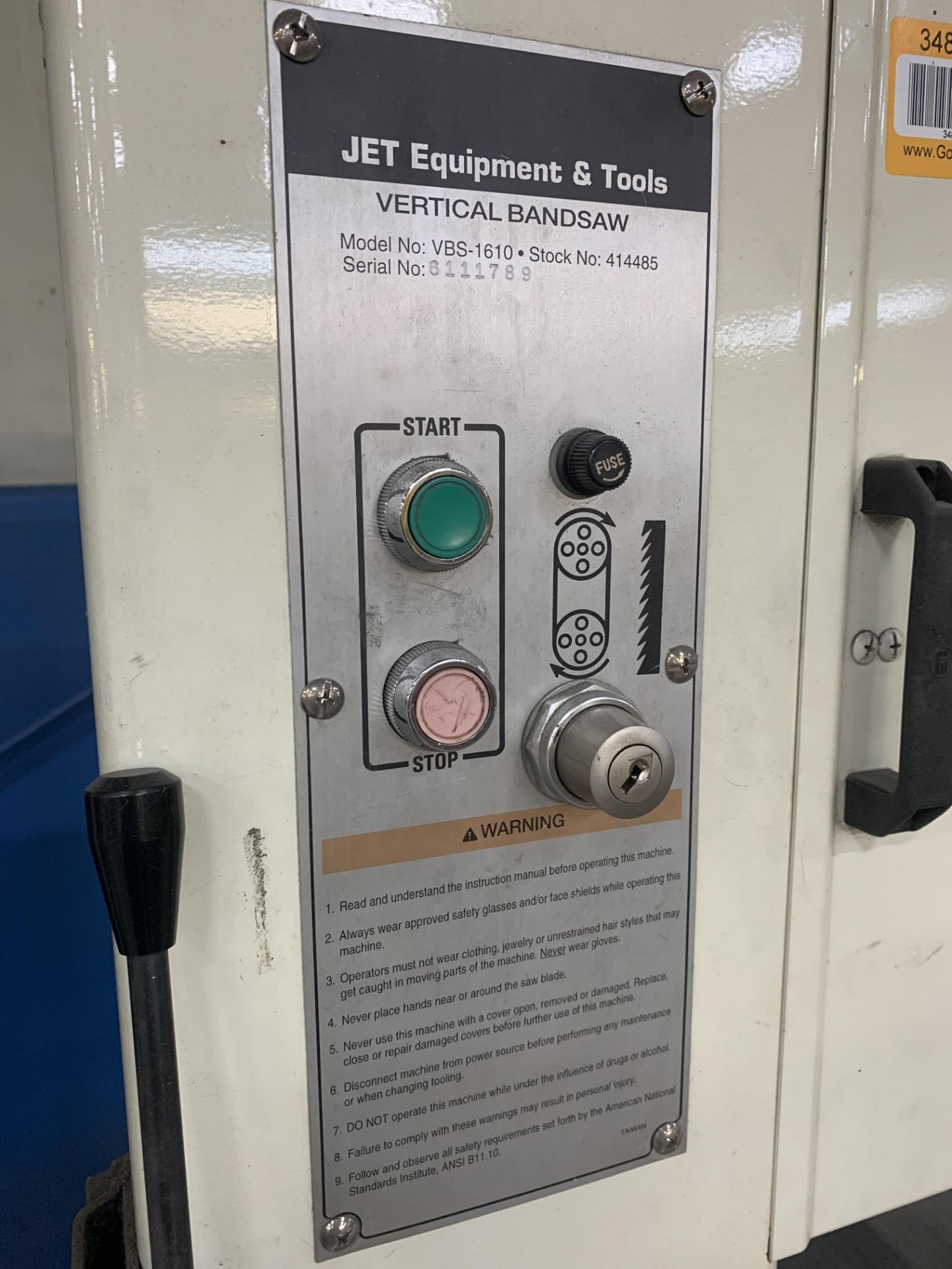 Vertical Bandsaw - Image 2 of 2