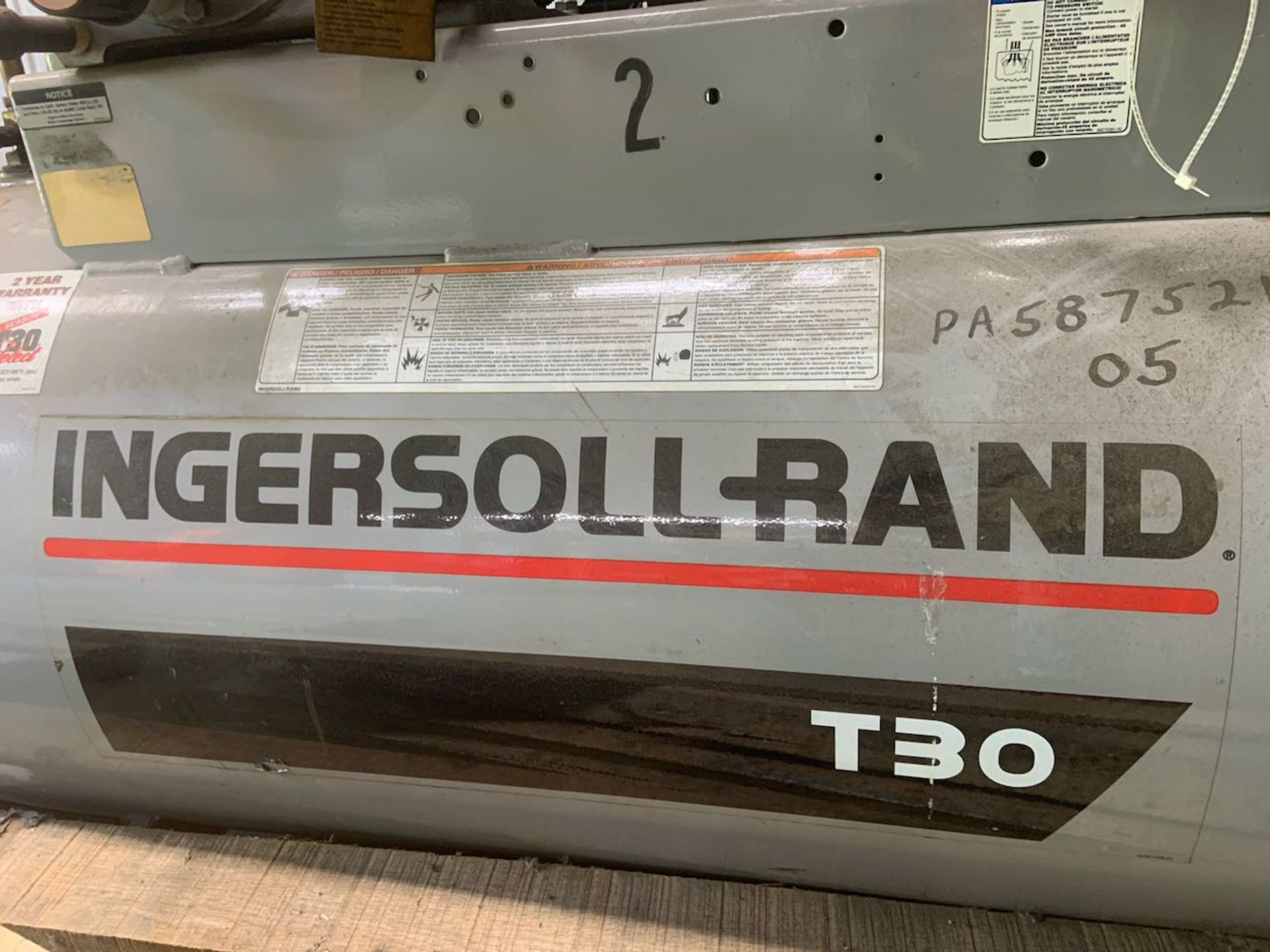 Ingersoll-Rand Air Compressor 80 Gallon - Image 4 of 5