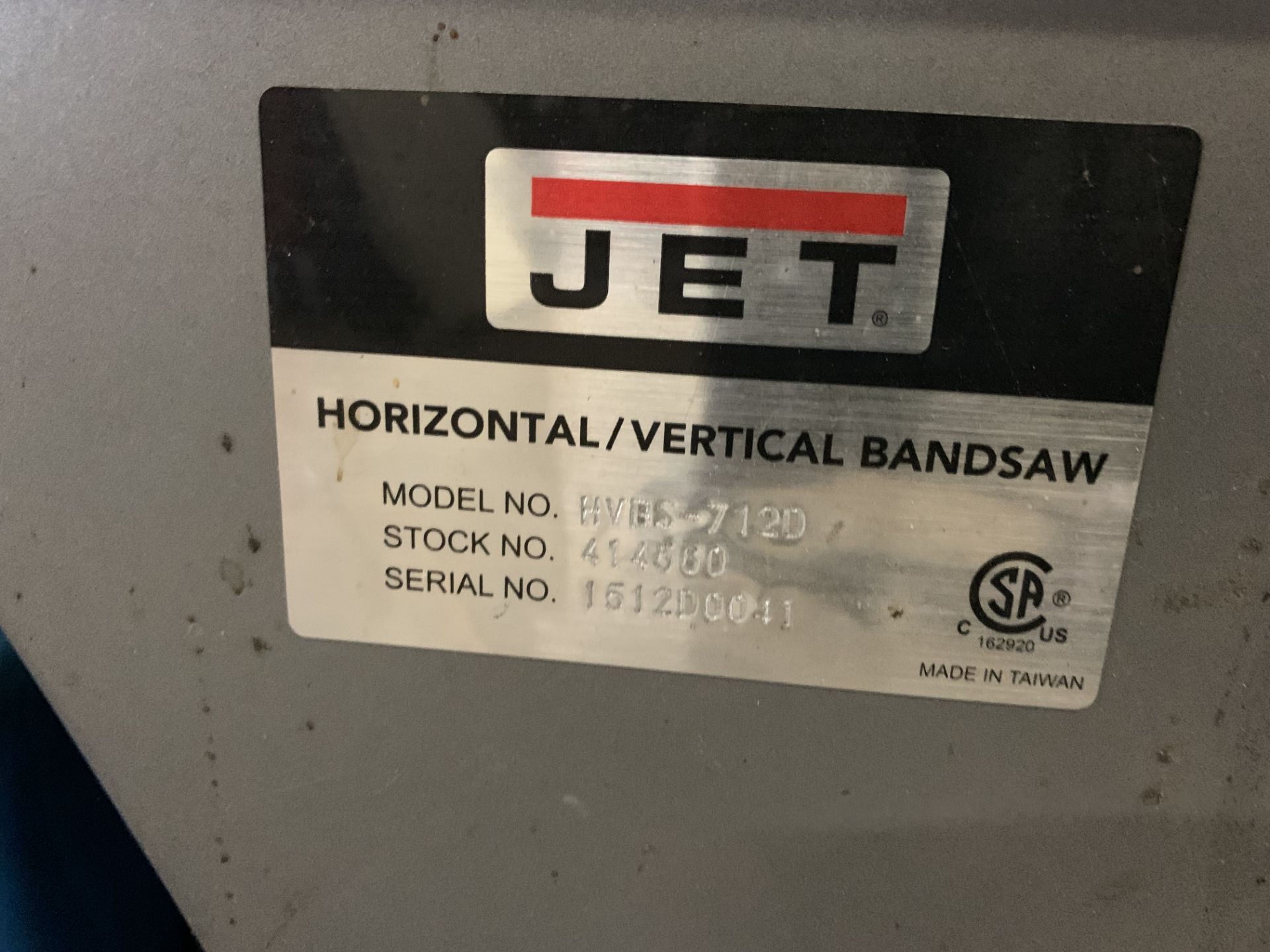 Jet HVDS-712D Metalcutting Band Saw, Horiz. / Vert. - Image 5 of 5