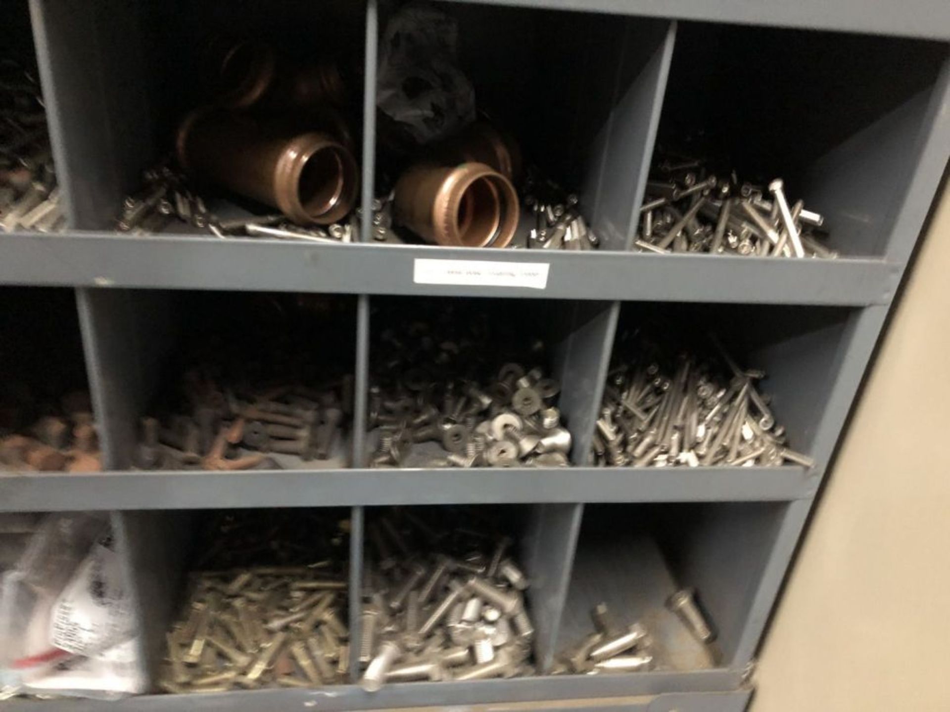 (5) Parts Bins To Include; Copper fittings, Stainless Steel Bolts, Screws, Anchors, Fasteners, - Image 8 of 28