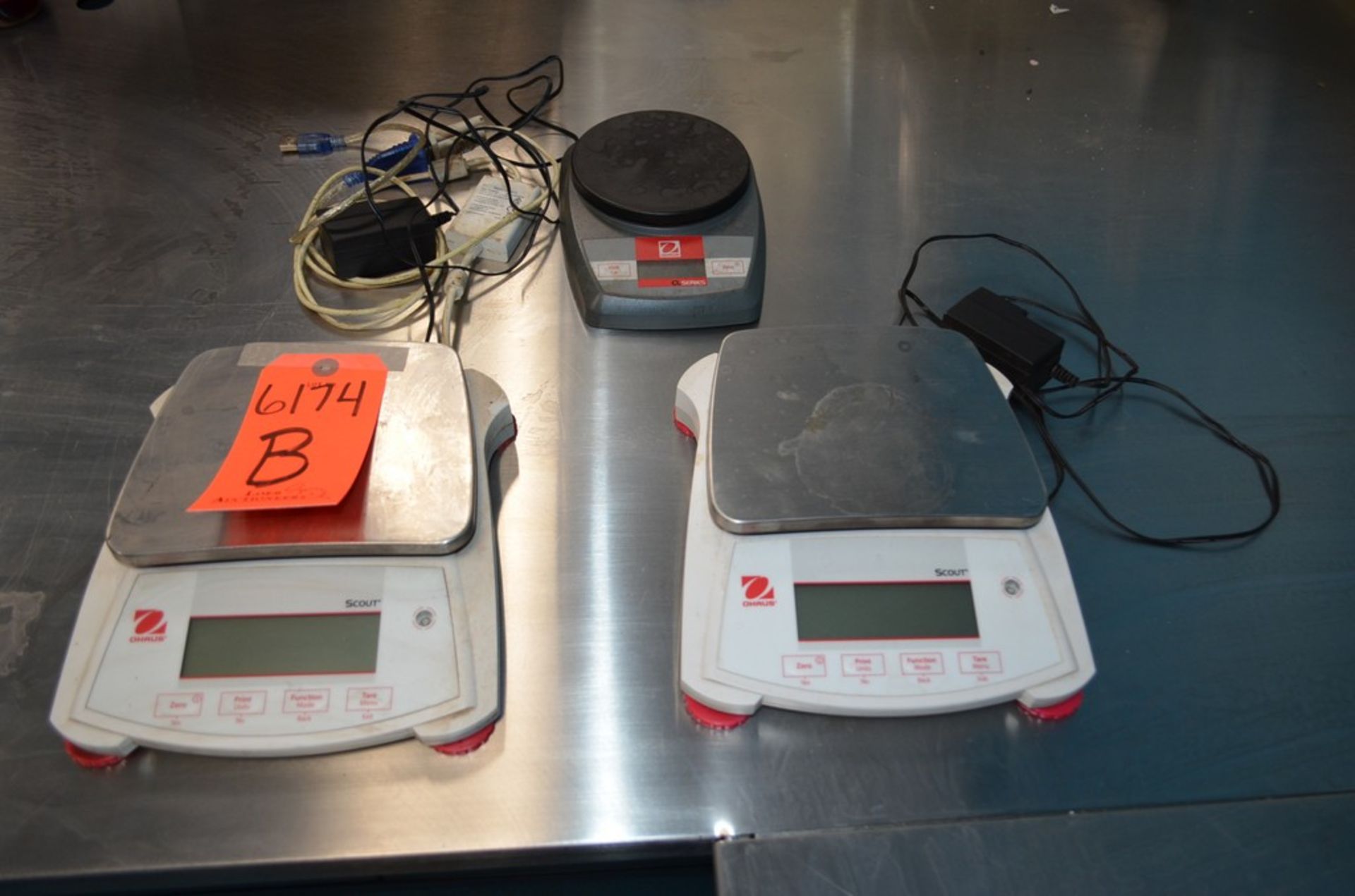 (3) Ohaus Bench Top Scales Including: (2) Scout and (1) CL Series