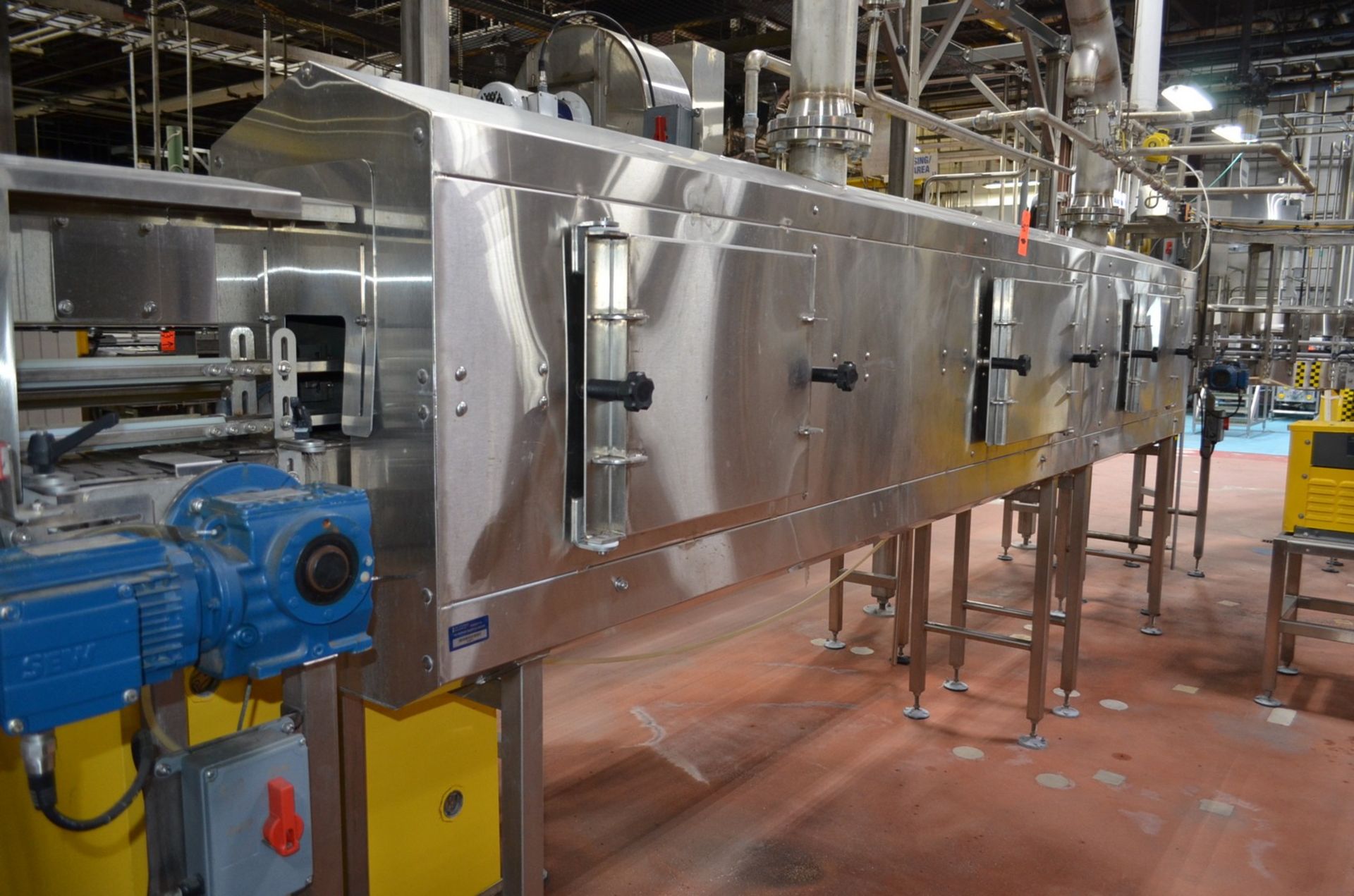 Stainless Steel Inline Bottle Warmer; Location In Plant: Line 4 Bottling