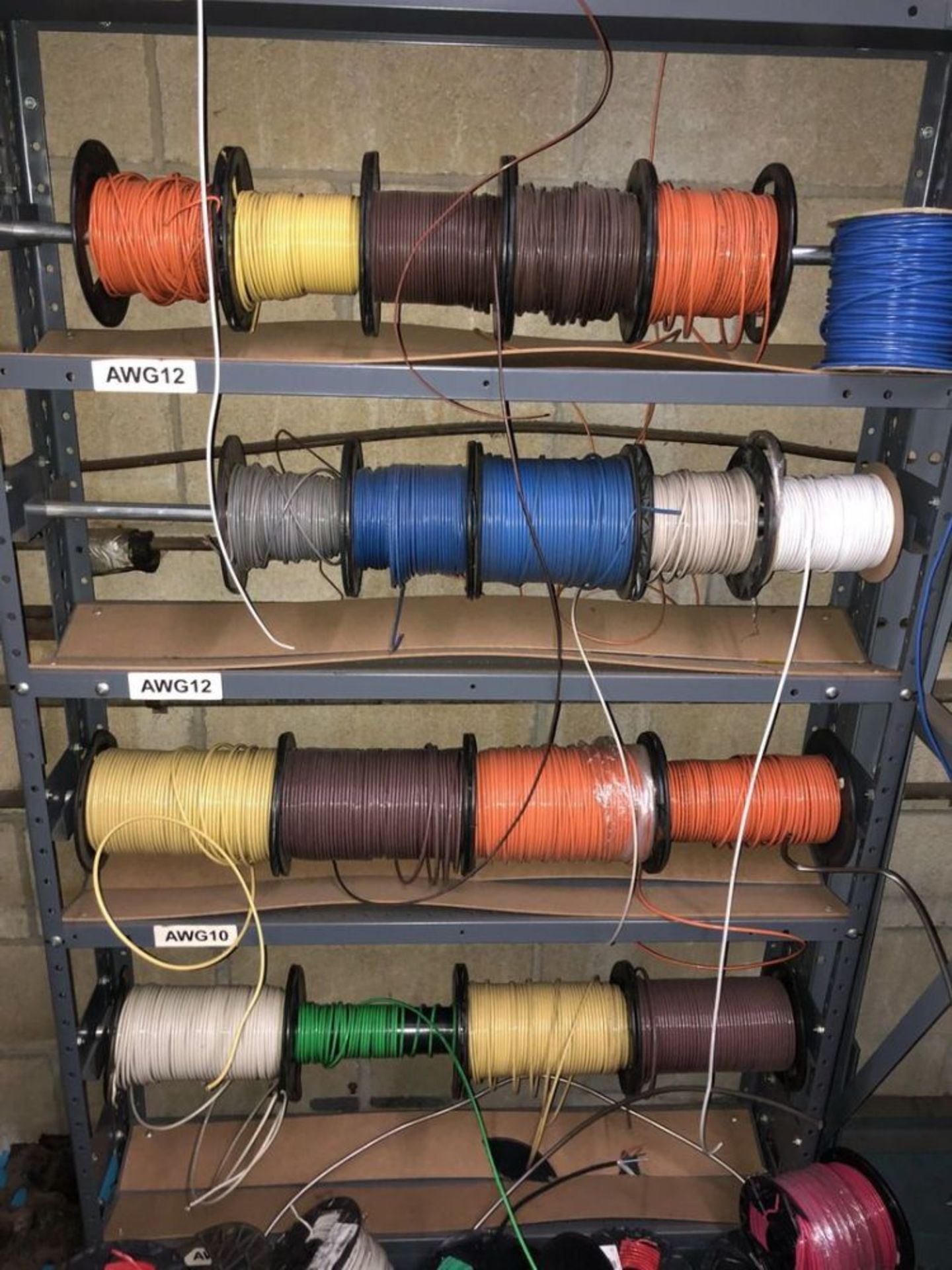(2) Wire Management Systems with Assorted Spools of Wire. Location in Plant: Main Building - Image 18 of 19