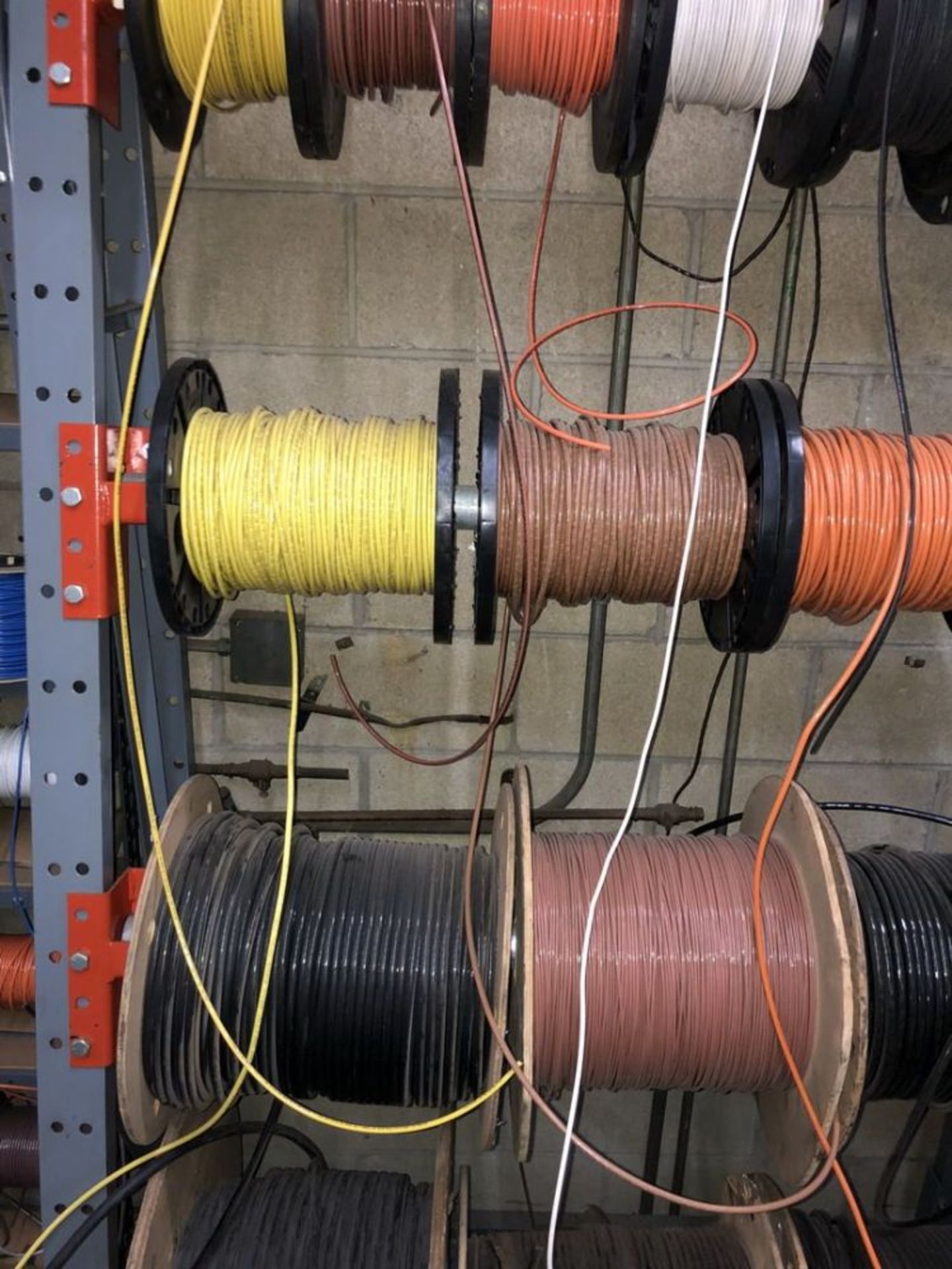 (2) Wire Management Systems with Assorted Spools of Wire. Location in Plant: Main Building - Image 14 of 19