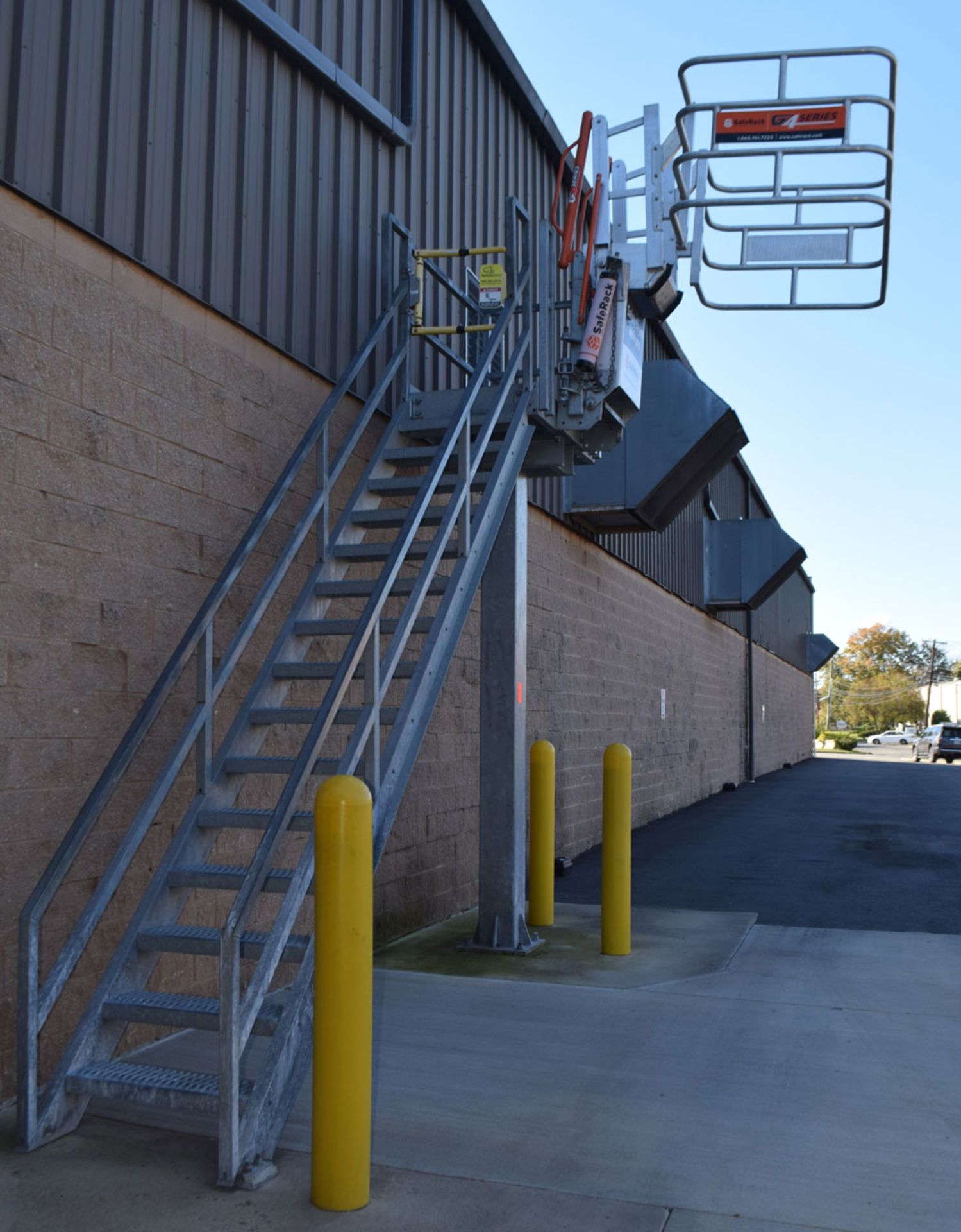 SafeRack G4 Series Tanker Loading/Washout Gangway. Approximate 12' Tall with Stairs. (Outside by - Image 3 of 6