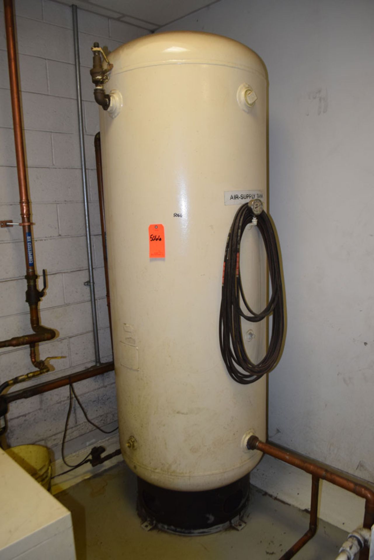 Steel Fab Air Receiving Tank, Approximate 200 Gallon, Carbon Steel. Rated 200 psi at 450 Degrees F.,