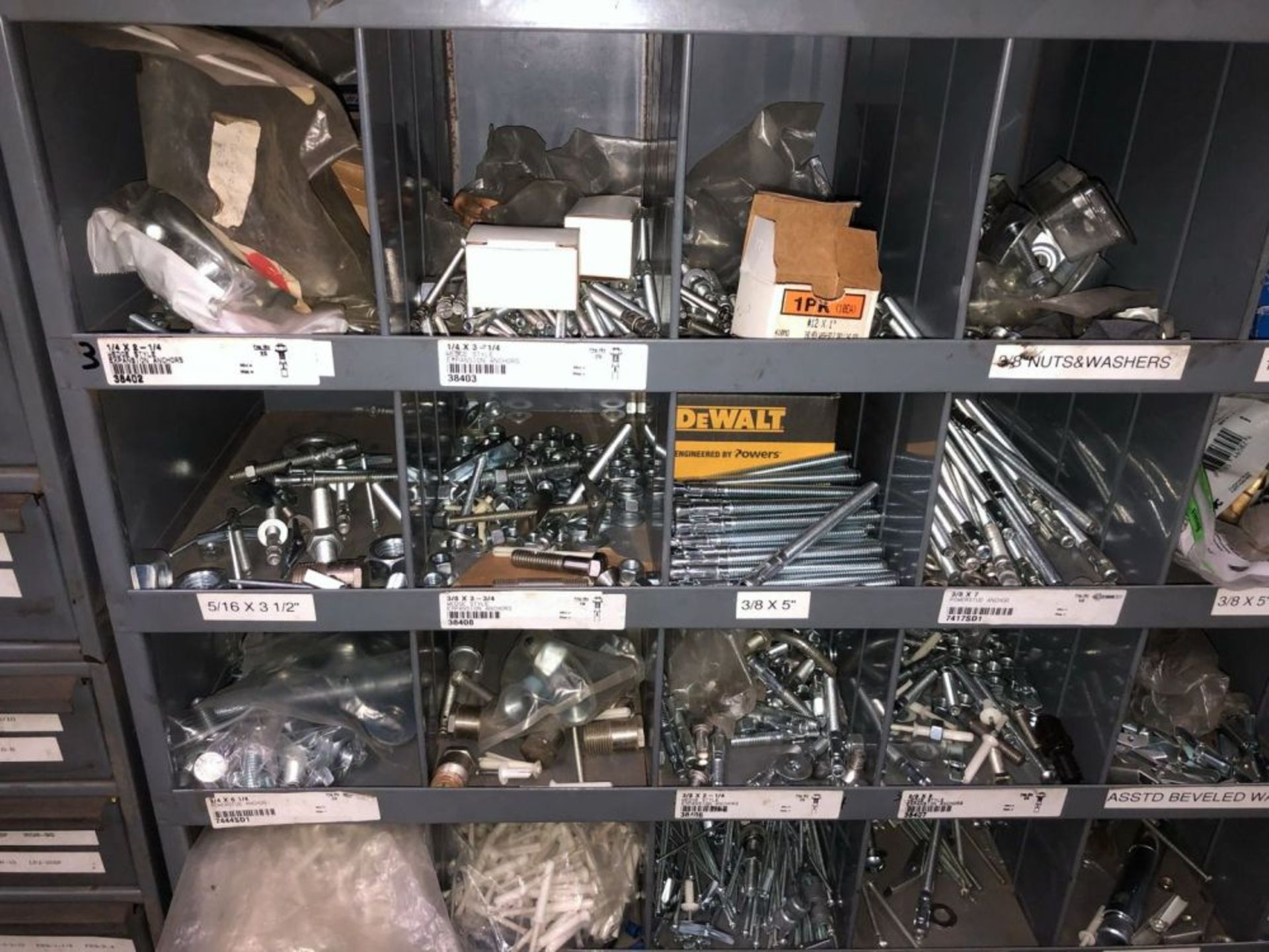 (5) Parts Bins To Include; Copper fittings, Stainless Steel Bolts, Screws, Anchors, Fasteners, - Image 17 of 28
