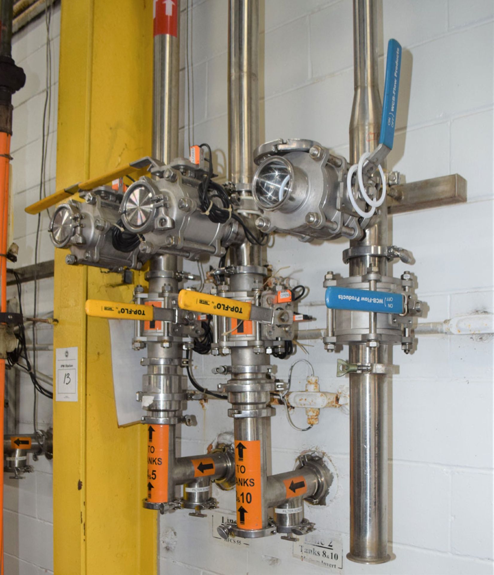 Bulk Liquid Delivery System Valves with S/S Control Cabinet by Line 2 Cooling Tunnel; Location In - Image 5 of 6