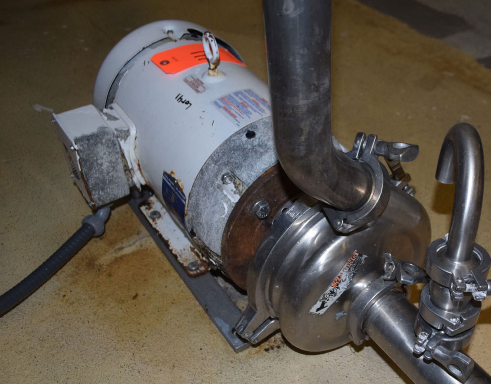 Waukesha 2065 Stainless Steel Centrifugal Pump with 10 HP Motor; s/n: 332051 (2003) - Location in