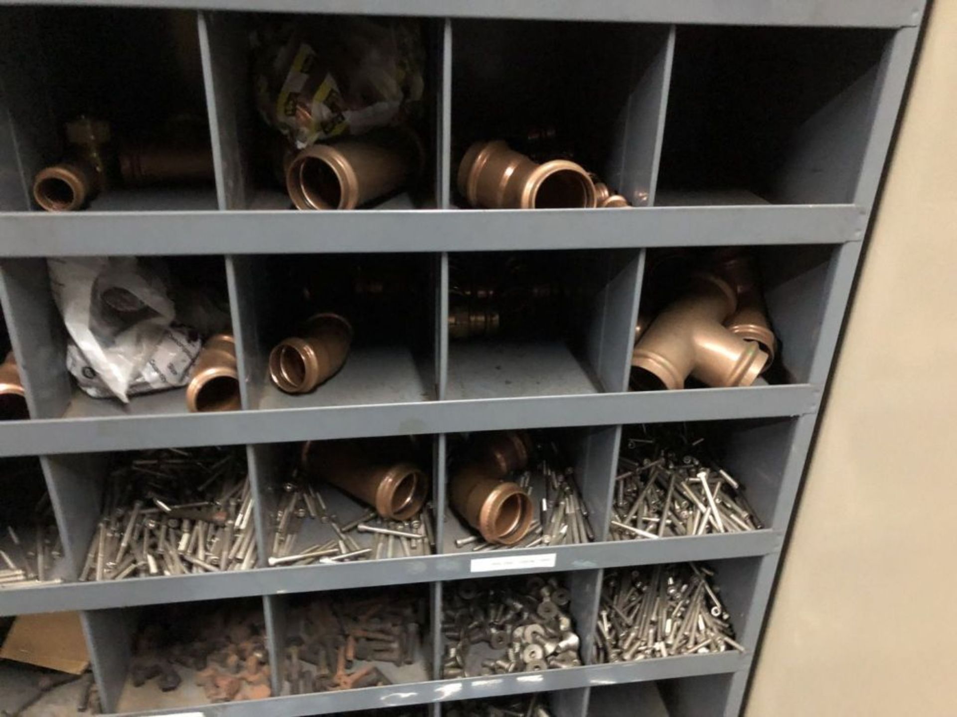 (5) Parts Bins To Include; Copper fittings, Stainless Steel Bolts, Screws, Anchors, Fasteners, - Image 5 of 28