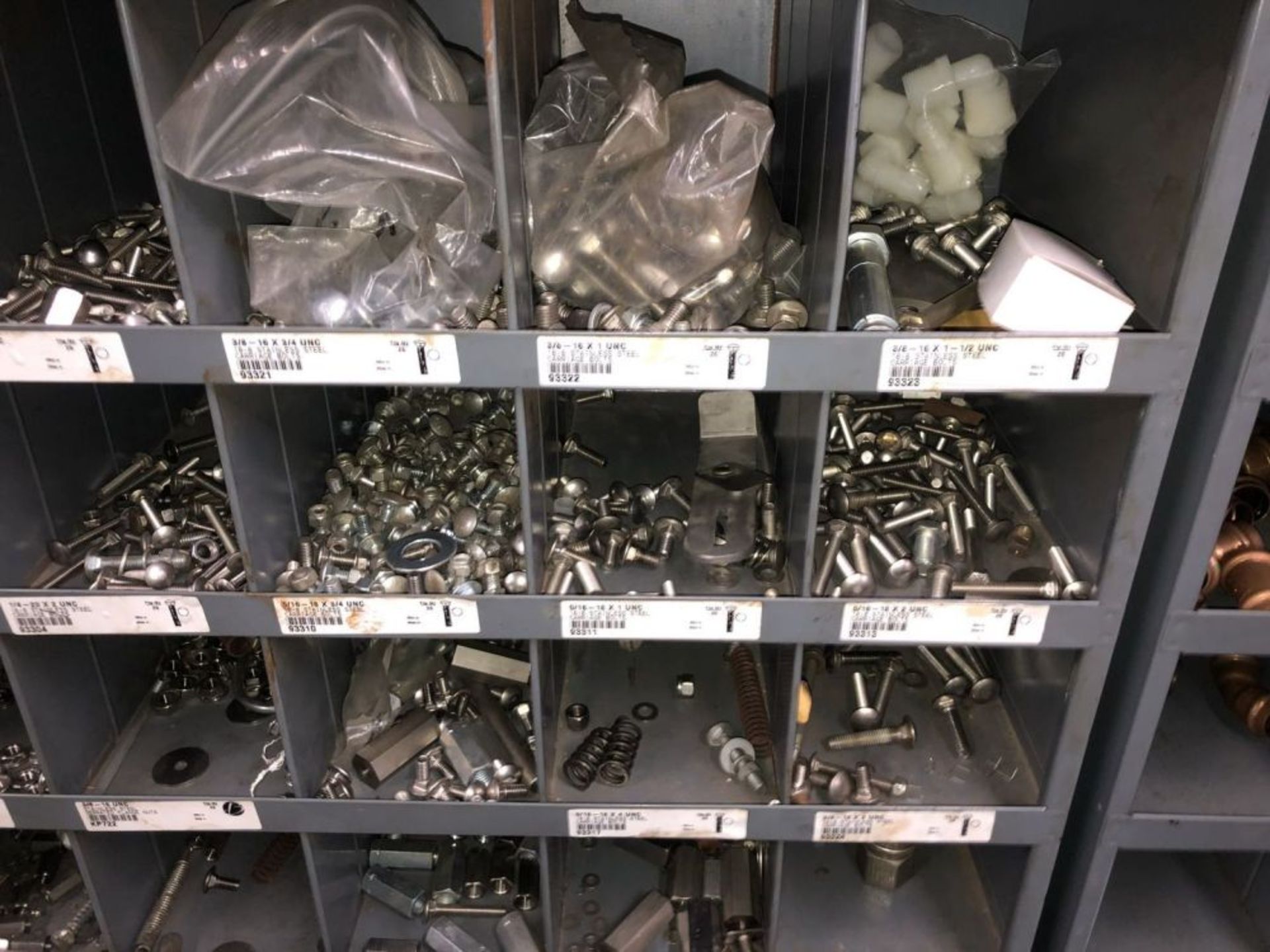 (5) Parts Bins To Include; Copper fittings, Stainless Steel Bolts, Screws, Anchors, Fasteners, - Image 12 of 28