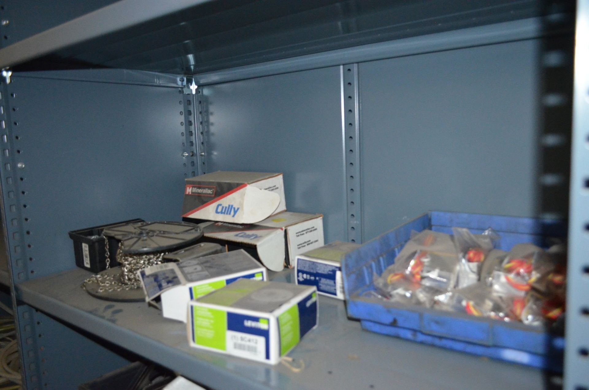 Lot - (3) Sections Of Shelving To Include; Conduit Fittings, Electrical Supplies, Hoses, Gas Water - Image 6 of 7