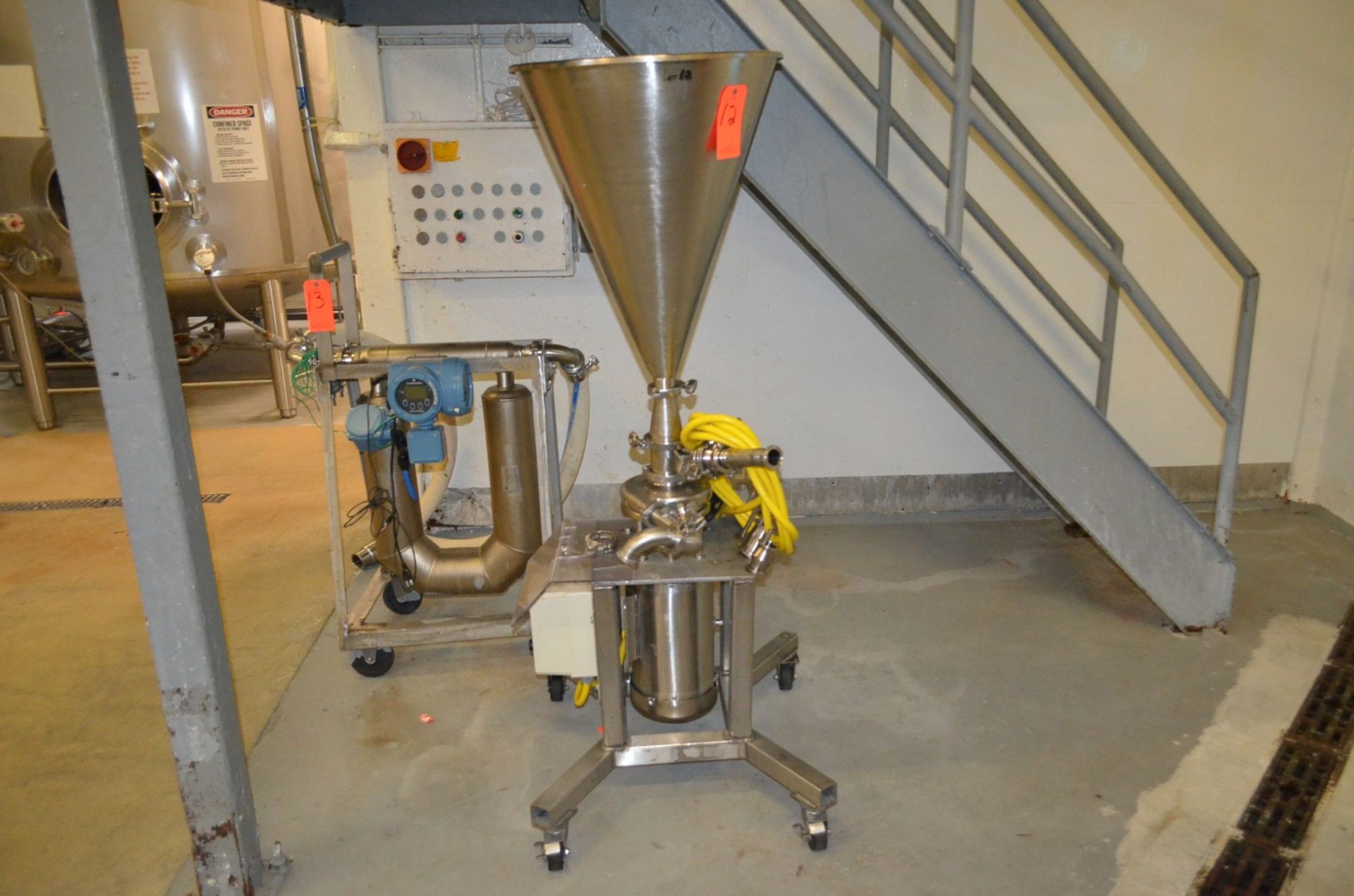 Stainless Steel Tri-Blender with Stainless Steel Hopper, Centrifugal Pump, Custom Stand with