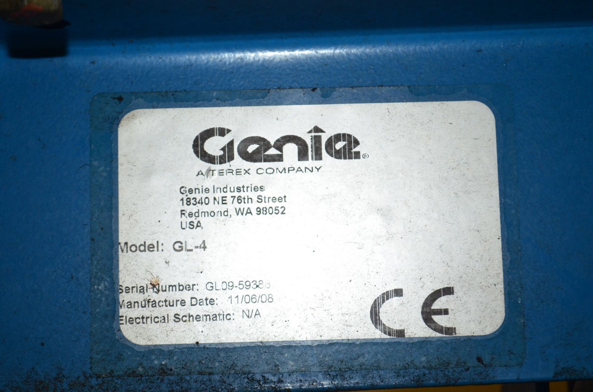 Genie GL4 500 lb Capacity Material Lift; Location in Plant: Line 1 Depalletizer Area - Image 3 of 4