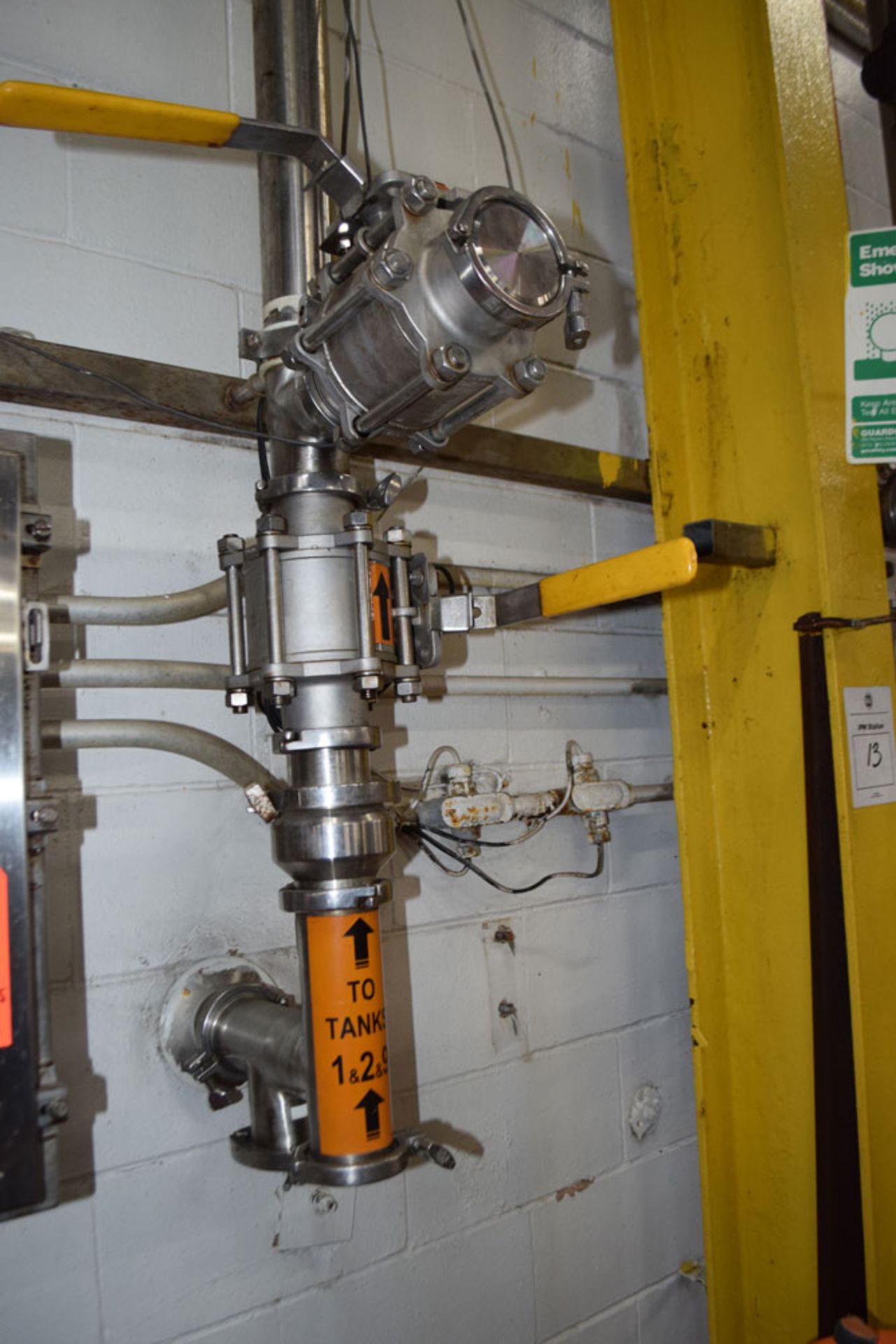 Bulk Liquid Delivery System Valves with S/S Control Cabinet by Line 2 Cooling Tunnel; Location In - Image 3 of 6