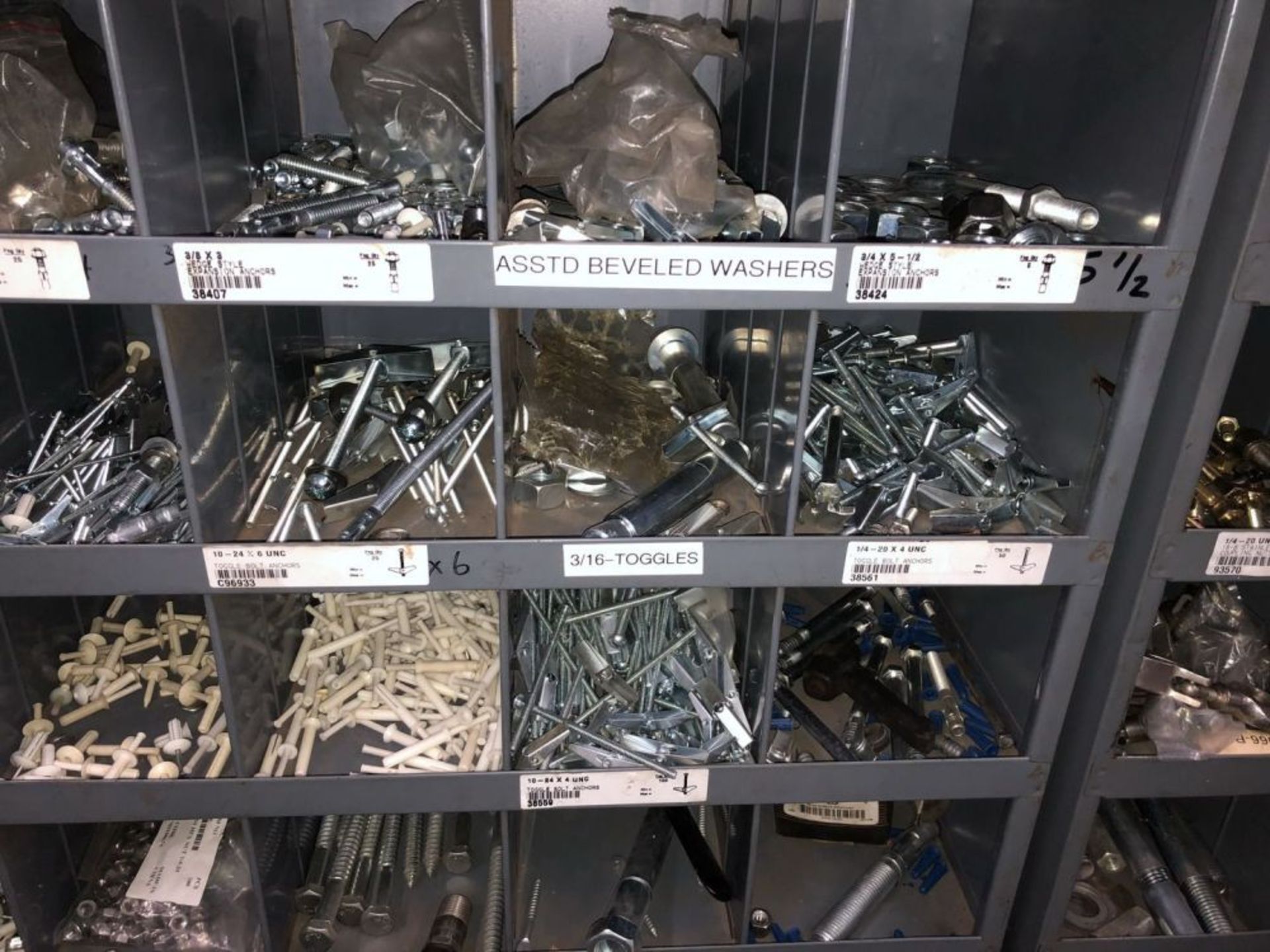 (5) Parts Bins To Include; Copper fittings, Stainless Steel Bolts, Screws, Anchors, Fasteners, - Image 19 of 28