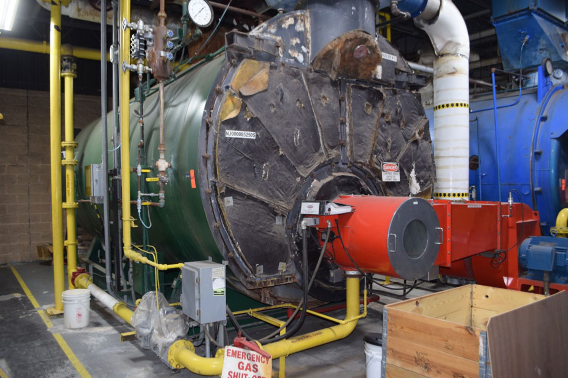 Johnson Boiler 600 HP Natural Gas Fire Tube Boiler with CBW Heat Reclamation System,; (2006) -