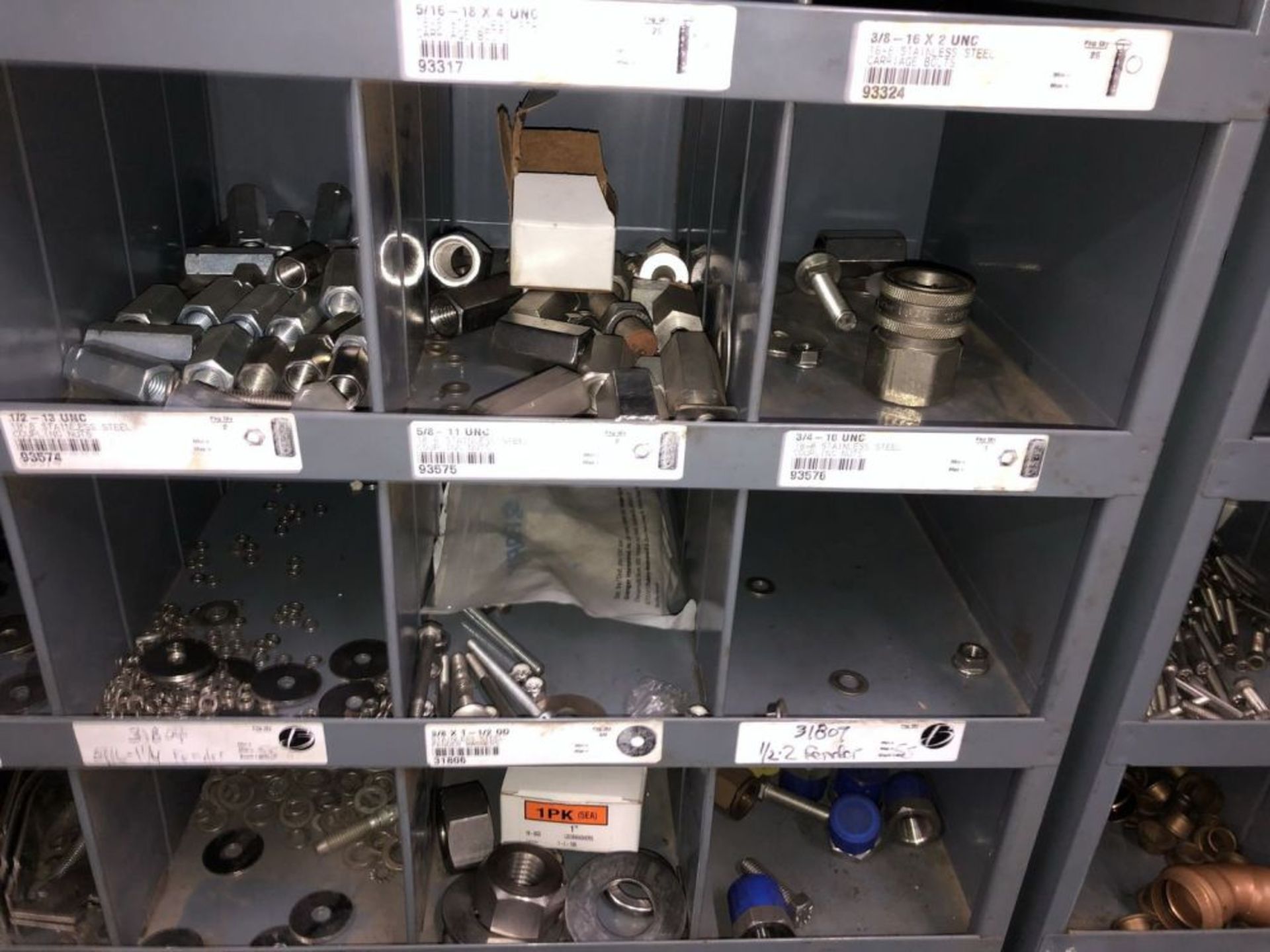 (5) Parts Bins To Include; Copper fittings, Stainless Steel Bolts, Screws, Anchors, Fasteners, - Image 14 of 28