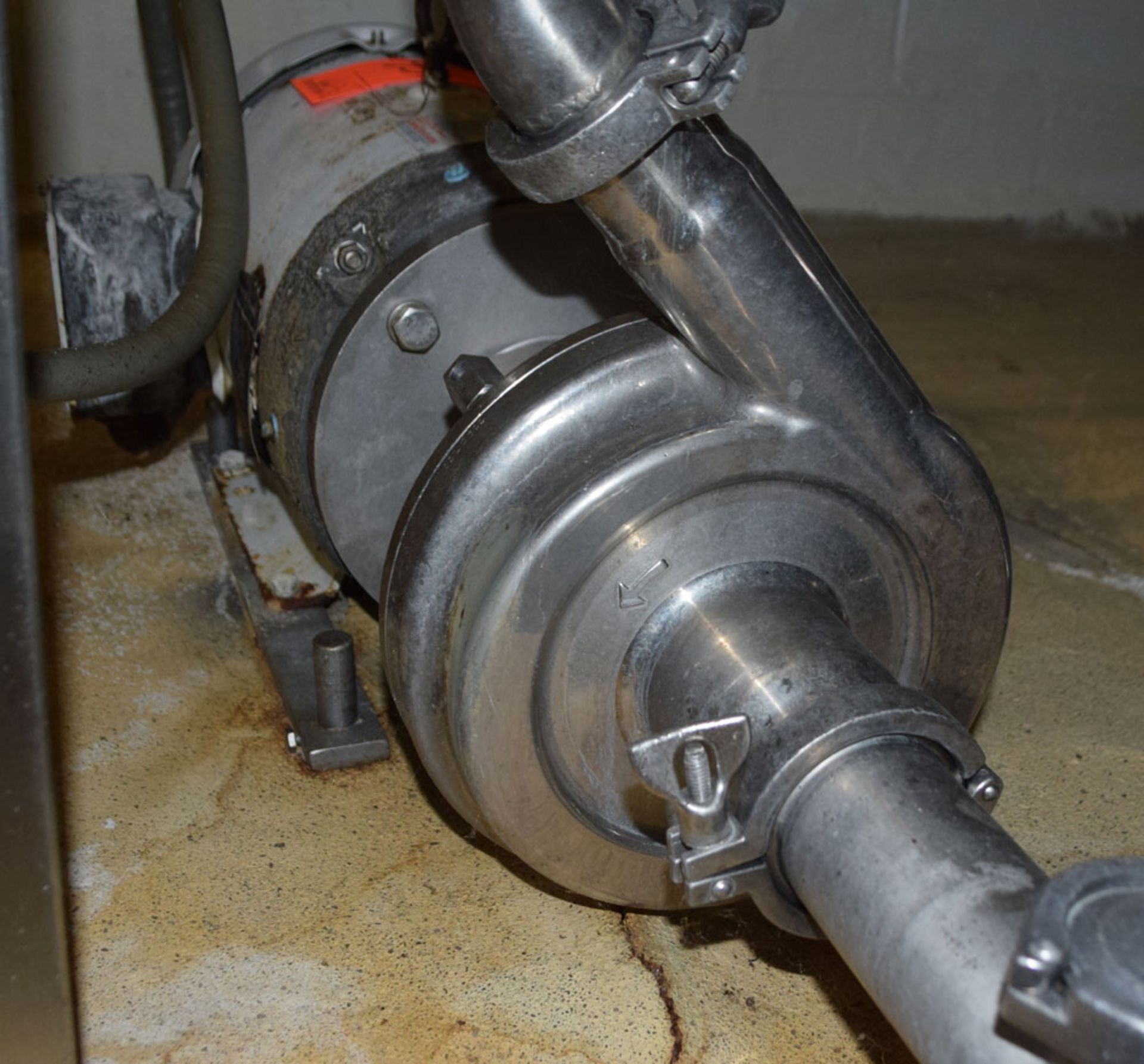 Stainless Steel Centrifugal Pump with 10 HP Motor; Location In Plant: L2 Processing Batch Area - Image 2 of 3