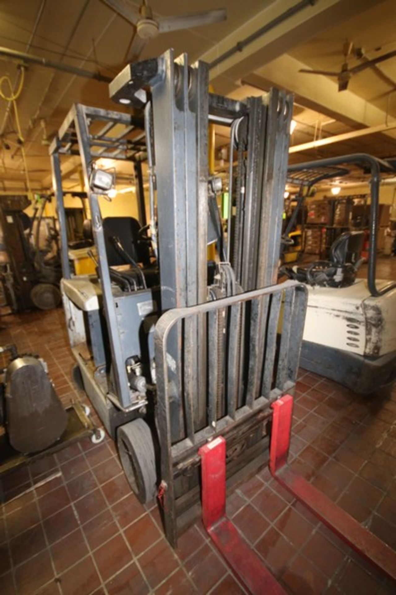 Nissan 2,250 lbs. Sit-Down Electric Forklift, M/N CK1B1L185, Chassis No.: CK1B1-00019B, with 3-Stage - Image 4 of 9