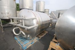 Aprox. 1,000 Gal. DCI S/S Insulated Vertical Tank, Tank Dims.: Aprox. 77" L x 64" Dia.,