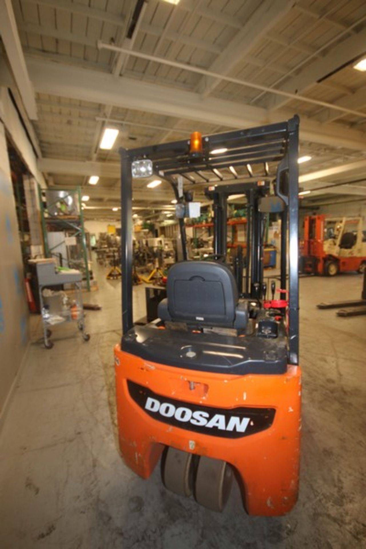 Doosan 3,650 lb. Sit-Down Electric Forklift, M/N B2DT-7, S/N FBA11-2400-00667, with 36 Volt Battery, - Image 6 of 8