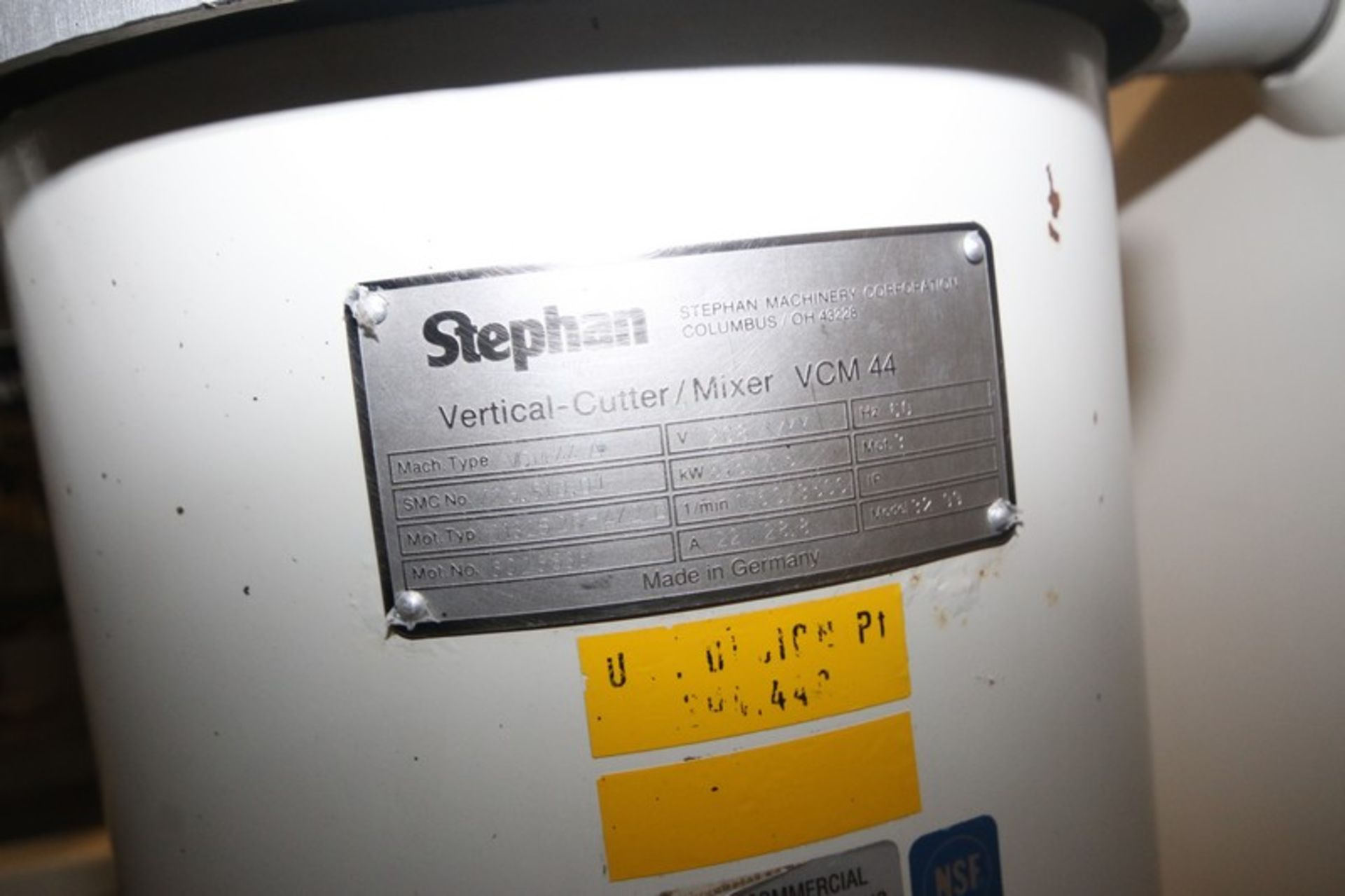 Stephan S/S VCM, S/N VCM44A, SMC No.: 725.610.01, 208 Volts, 3 Phase (INV#77527)(Located @ the MDG - Image 3 of 5