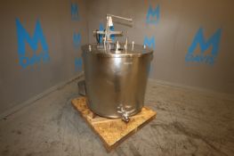 Aprox. 160 Gal. S/S Jacketed Vertical Tank, with Vertical S/S Agitation, Rear Mounted Drive