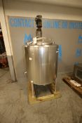 Aprox. 175 Gal. S/S Vertical Single Wall Tank, Tank Dims.: Aprox. 36" H x 38" Dia., with S/S Man