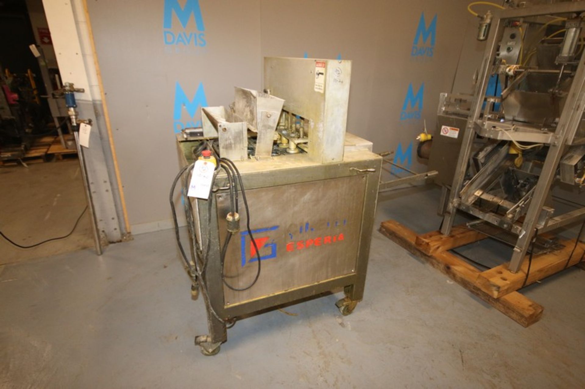 Esperia 4-Wide Dough Molder, with Molds, Mold Dims.:  Aprox. 3" Dia. x 2" Deep, with Drive,